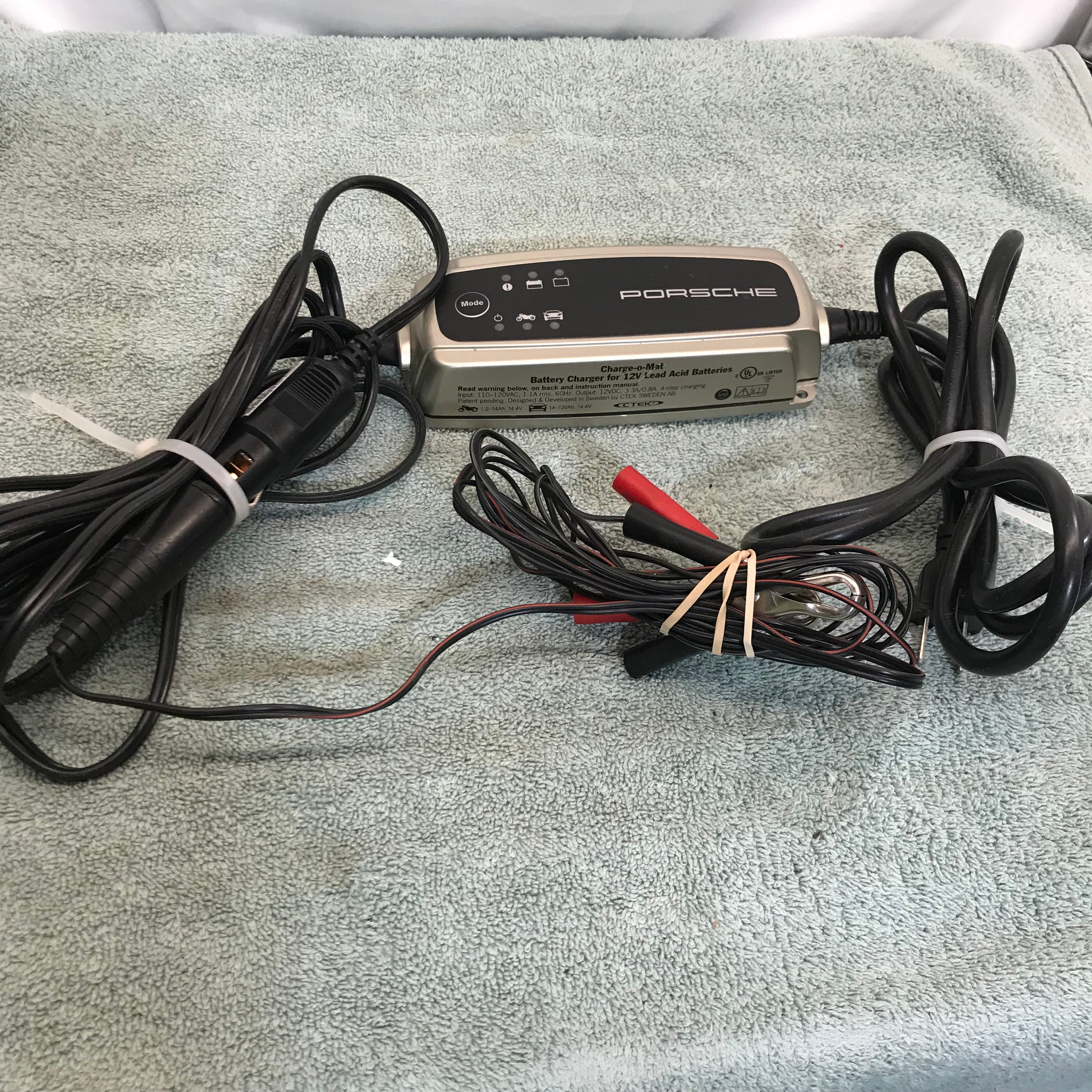 Porsche Charge-o-Mat Battery Charger For 12V Lead Acid Batteries