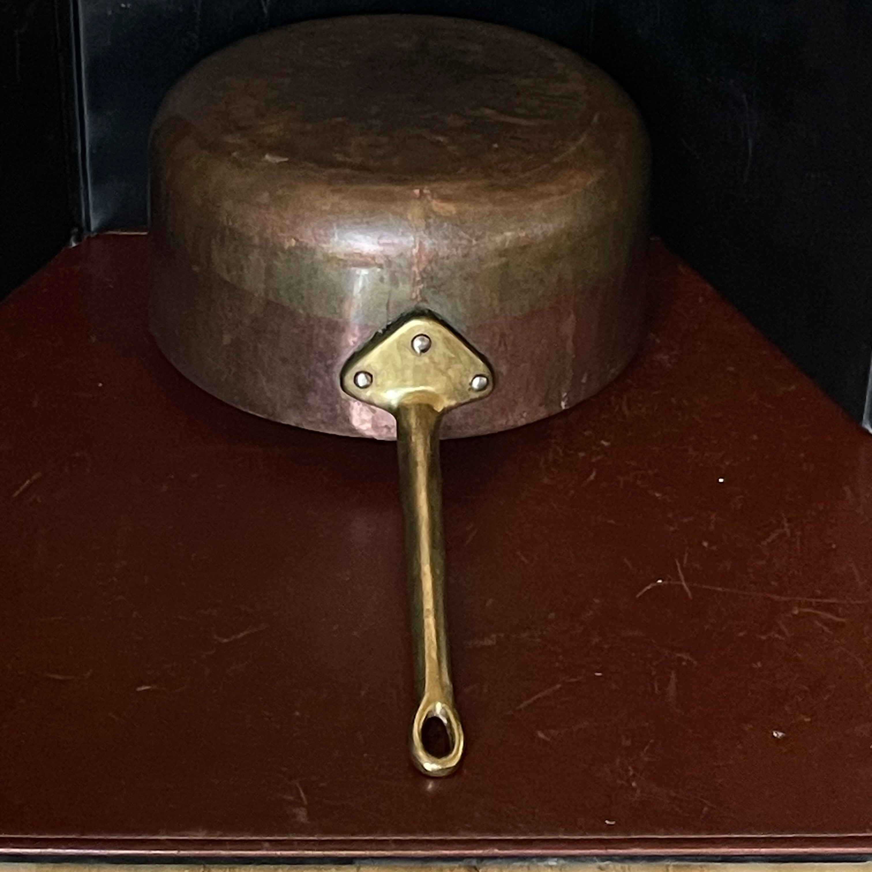 Vintage Copper/Brass Saucepan, 8"x 4"