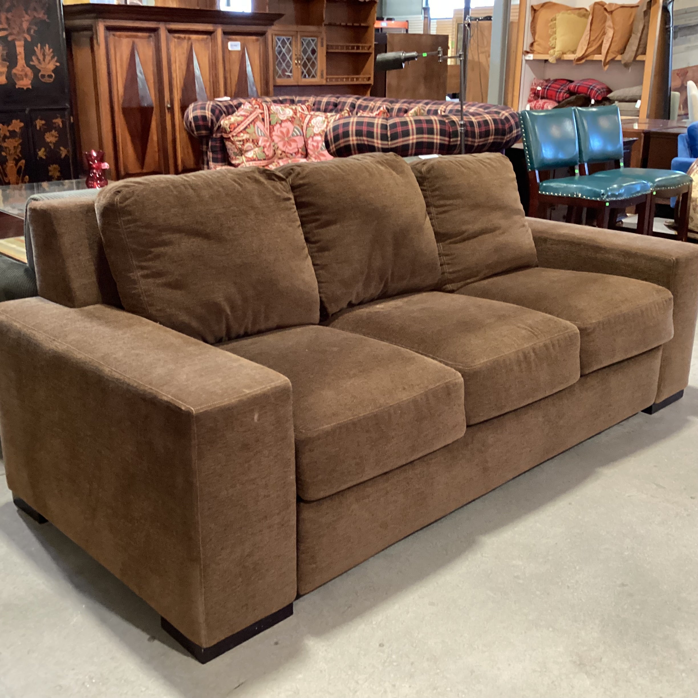American Leather Furniture Brown Woven Queen Comfort Sleeper Sofa 90"x 41"x 35"