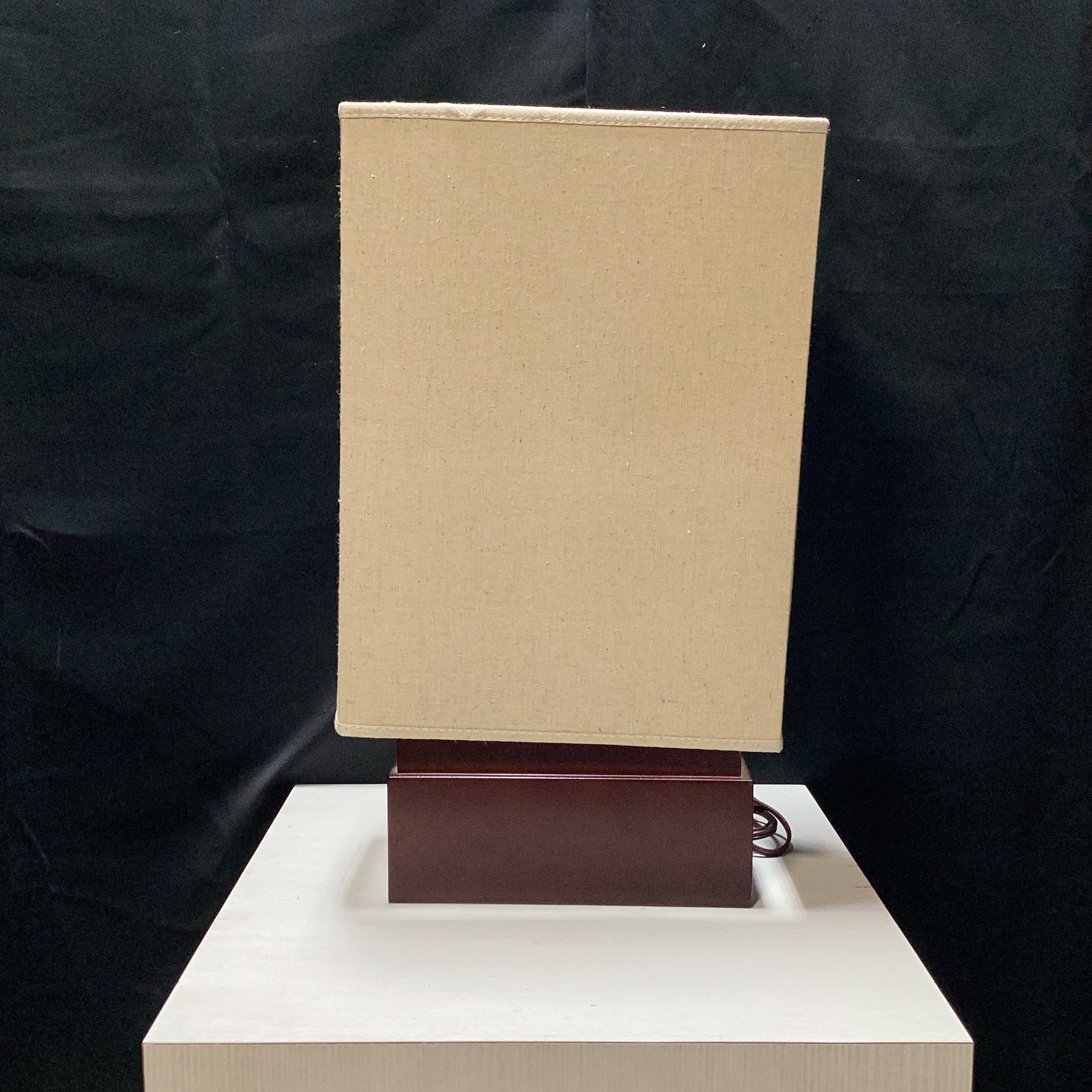Modern Rectangle Table Lamp With Matching Shade 7" x 13" x 23"