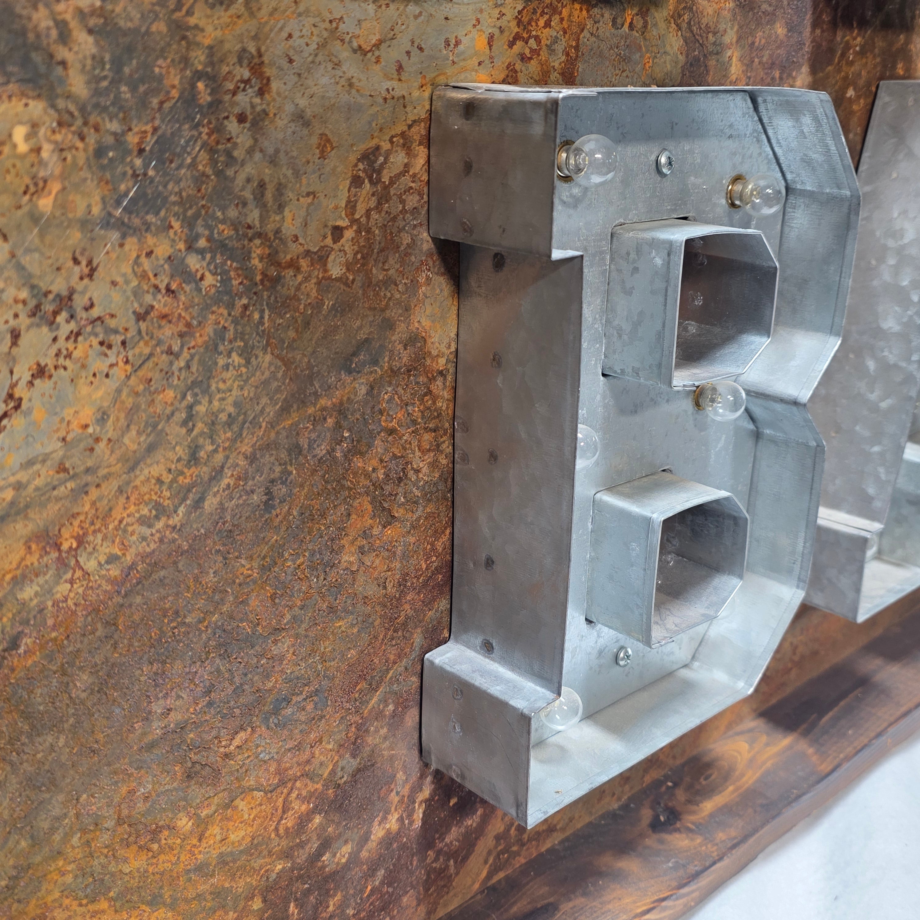Rustic Wine Bar Sign with Pulsing Lights 41"x3"x27"