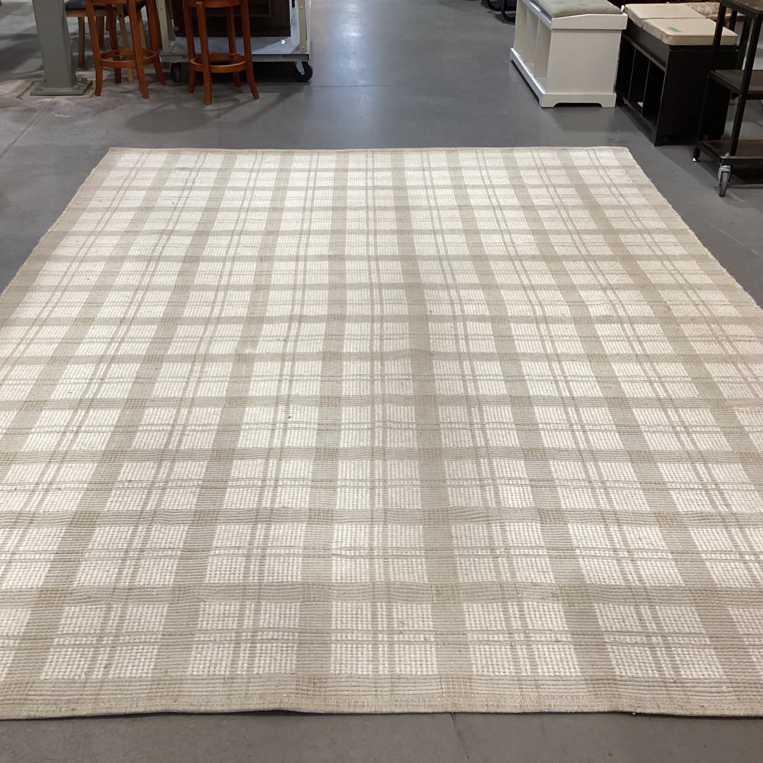 Magnolia Home & Loloi Ryder Beige Ivory  Wool & Cotton Woven Rug 8'6"x 11'6"