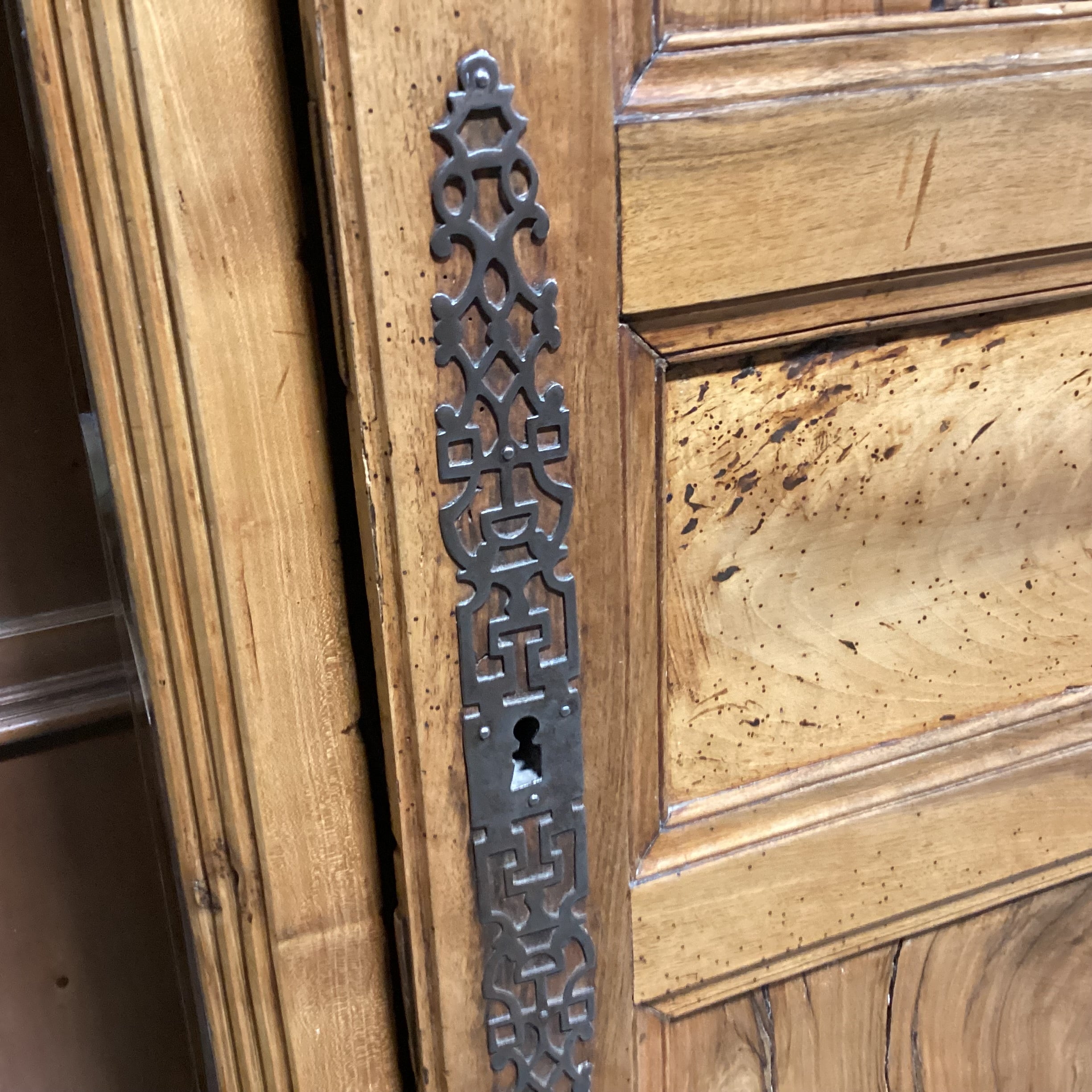 Antique Carved Wood 1 Door Armoire 48"x 29"x 90"