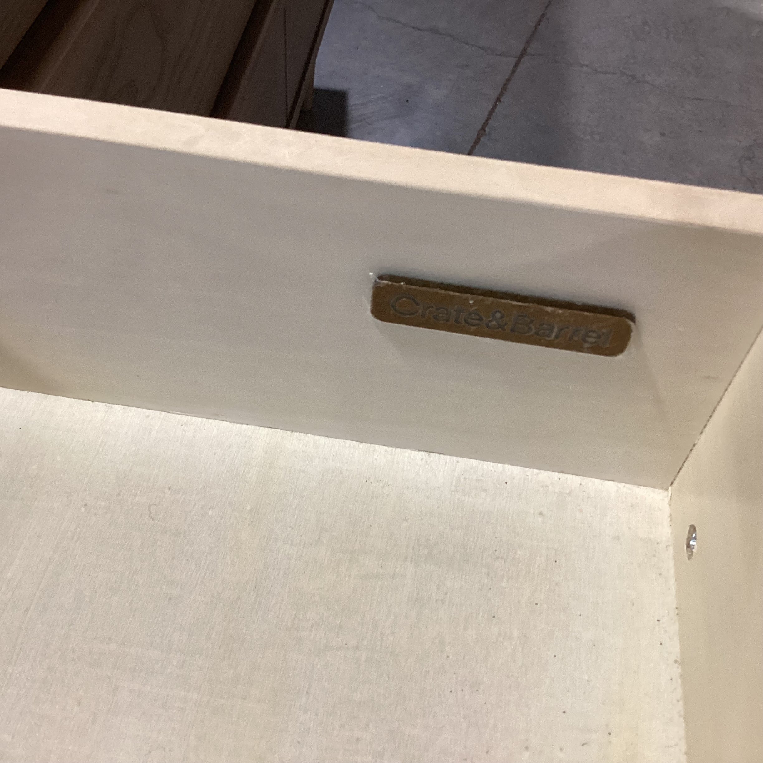 Crate & Barrel Tate Stone Grey Oak 9 Drawer Dresser 68"x 20.5"x 33"