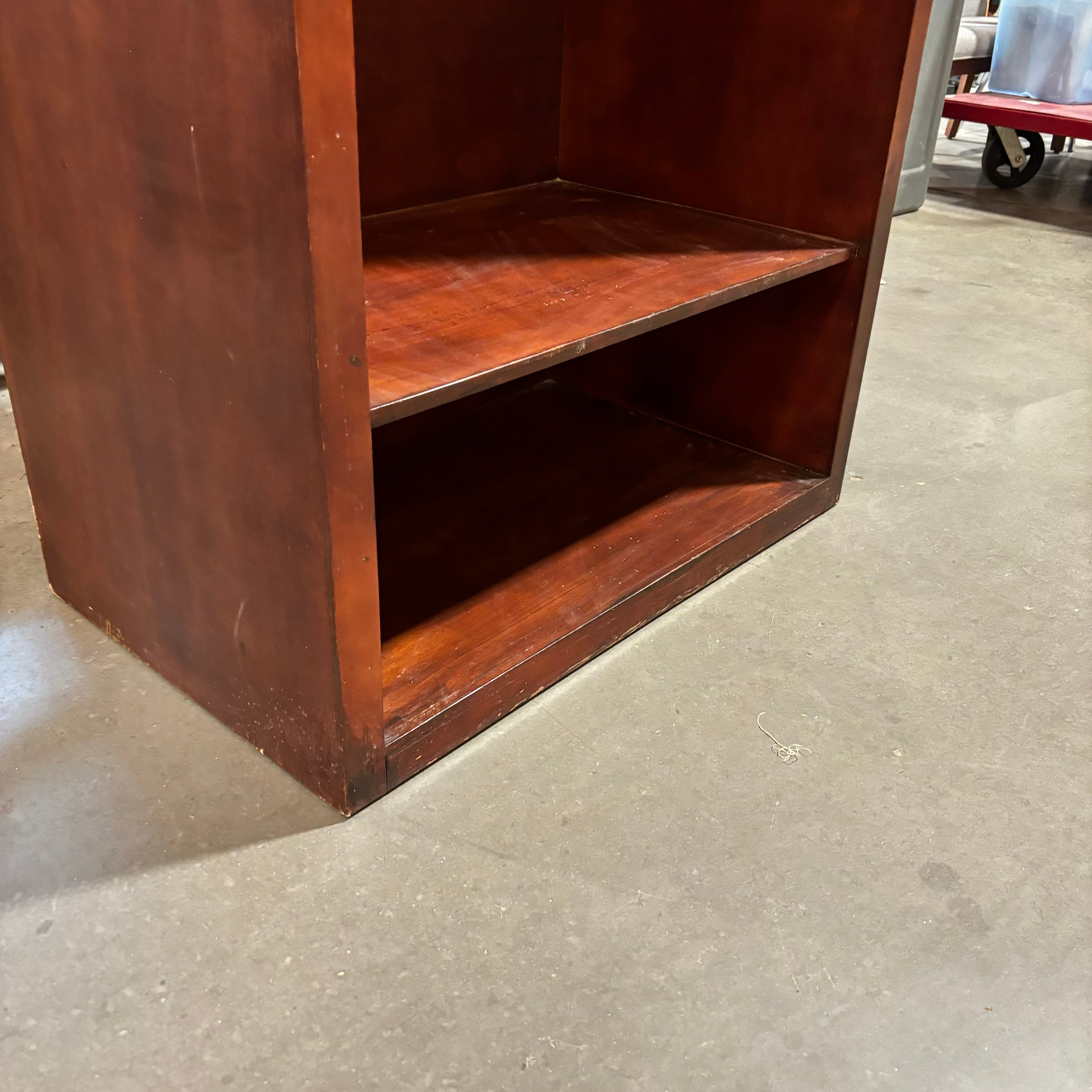 Reddish Brown Finish Solid Wood with Wardrobe Shelves 36"x 22"x 76"