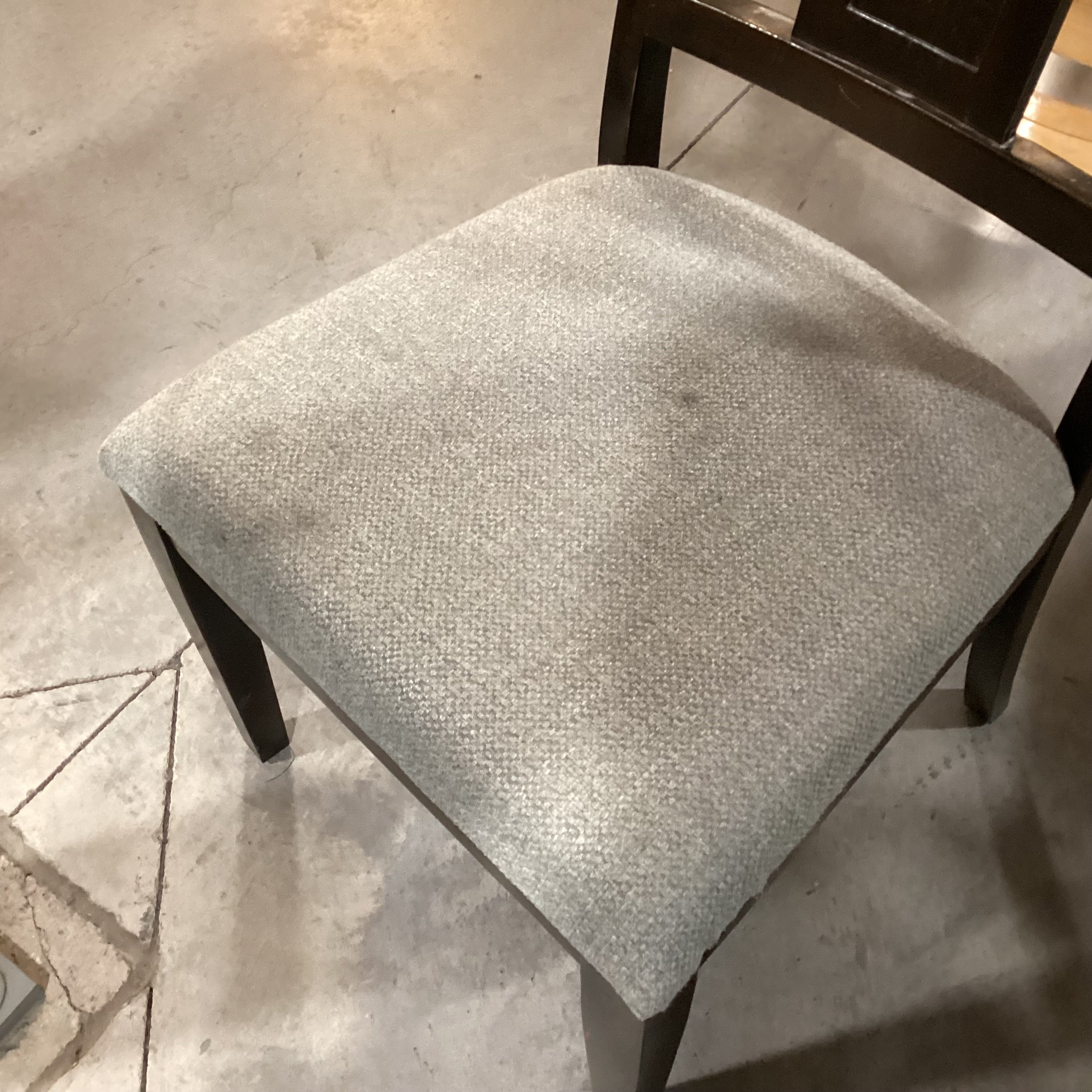 Round Dark Finish Wood Cross Trestle Base Table with 6 Asian Style Chairs Dining Set 60" Diameter x 30.5"