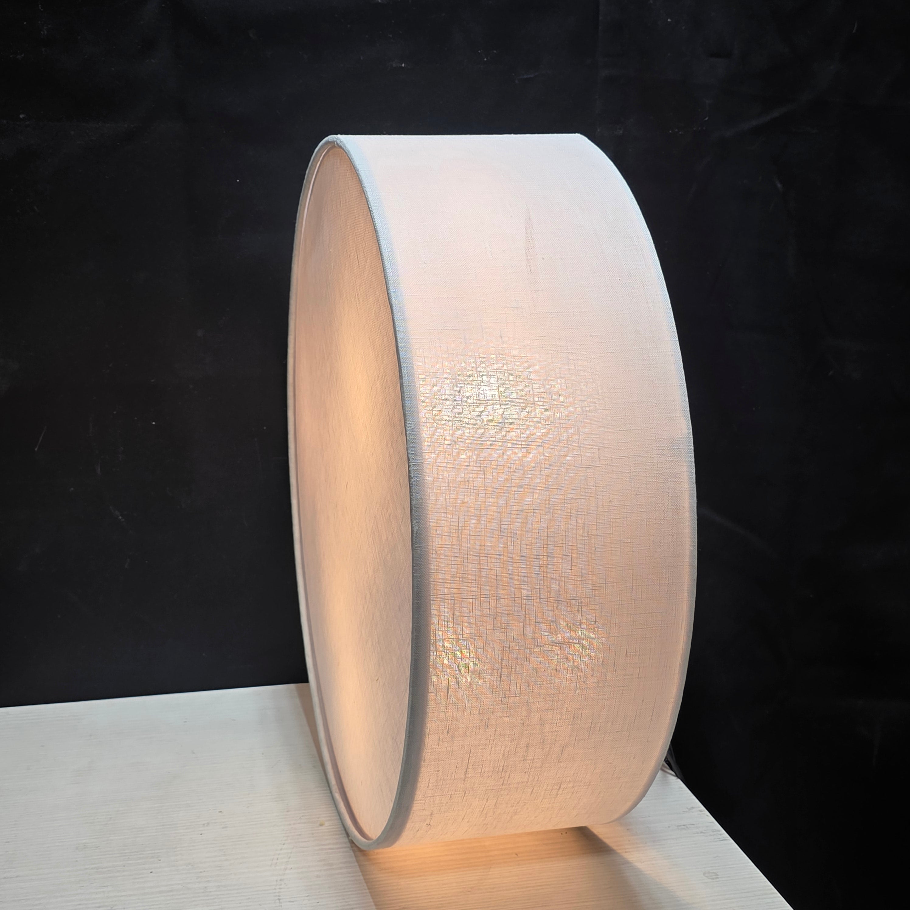 Fabric Drum Flush Mounted Lighting 18" D x 6"
