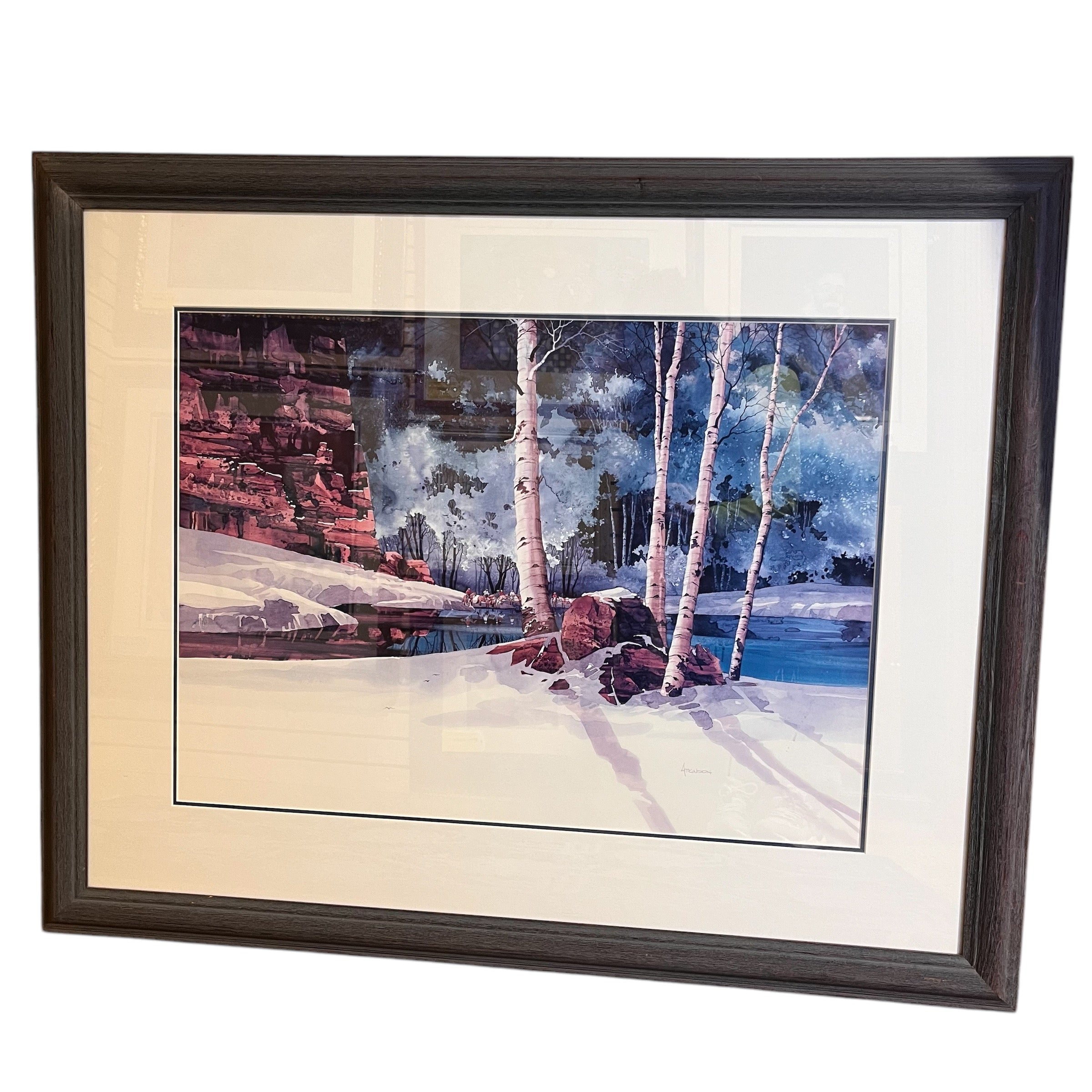 Michael Atkinson "Emerald Lake" Print on Paper Wall Decor; 39.25" x 32.5"