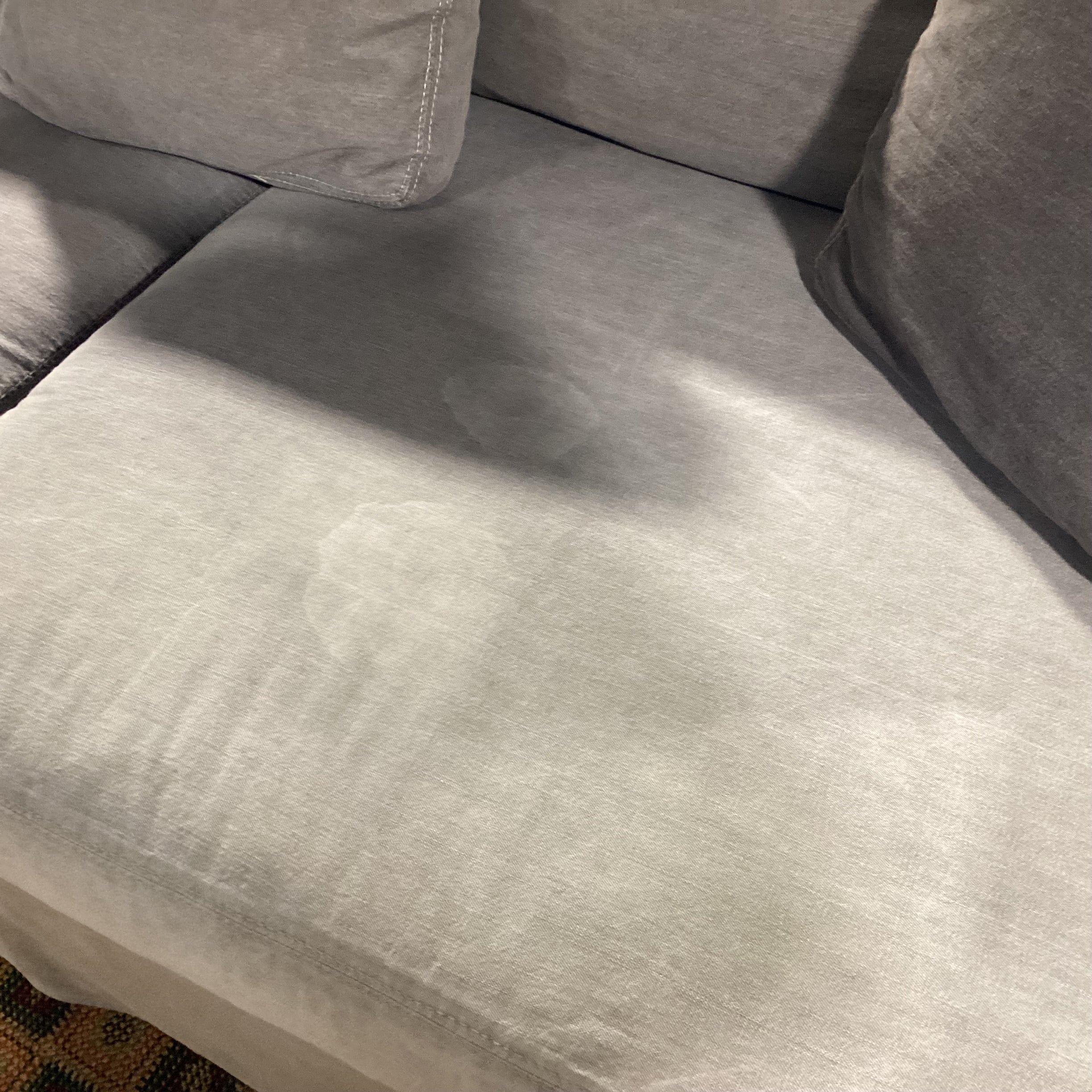 Crate & Barrel Grey Washed Denim Slipcovered Lounge Sofa 82"x 46"x 25"