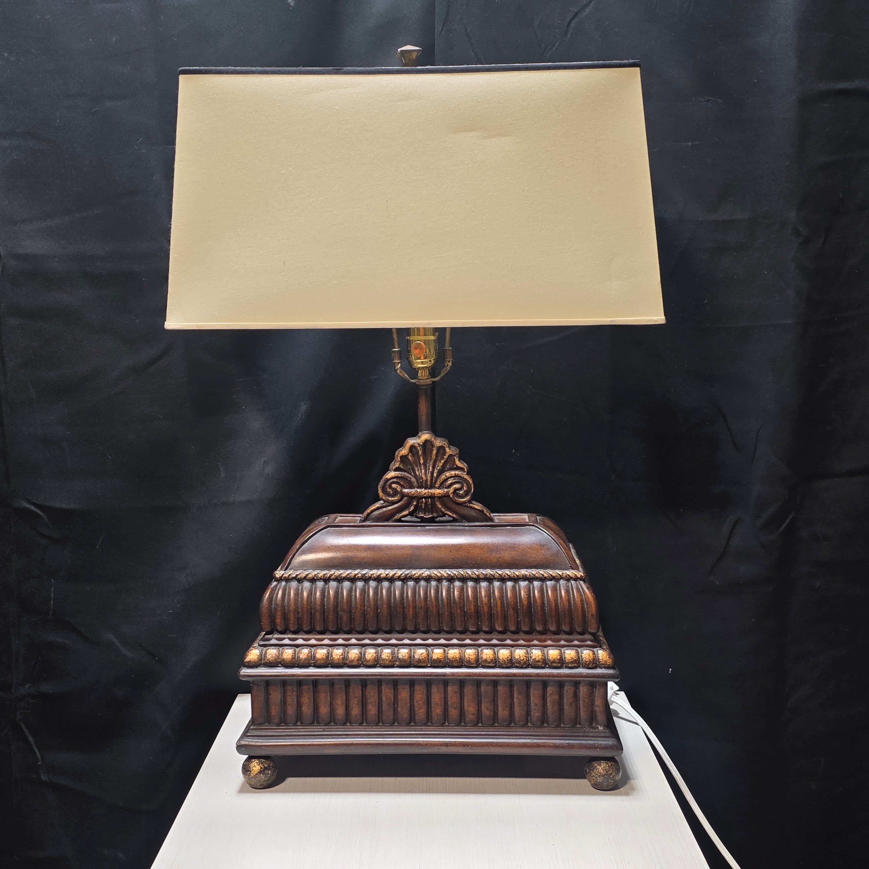 French Regency Style Rectangle Lamp 20"x10"x30"