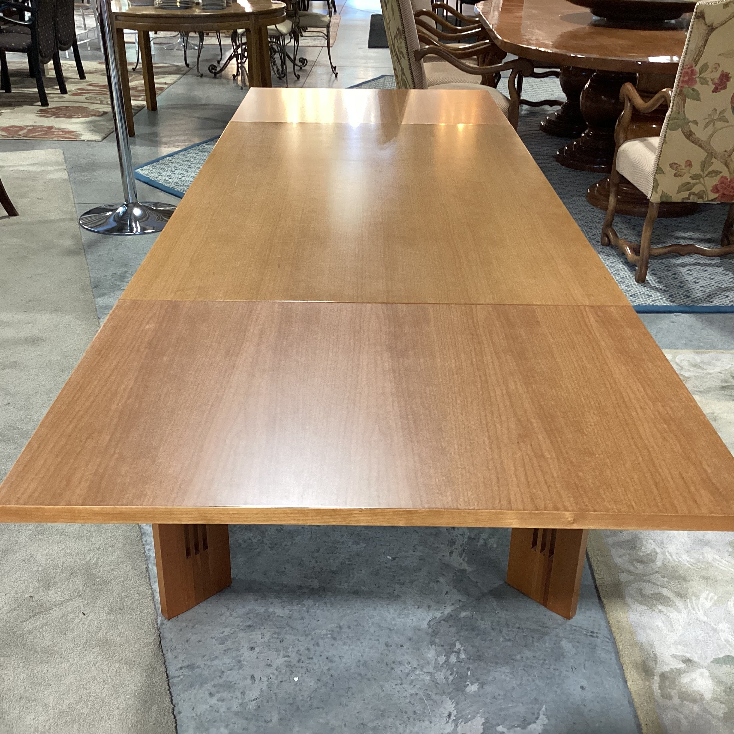 C R Mackintosh by Cassina Berlino Extendable Dining Table 57" to 104.5"x 35.5"x 29.5"