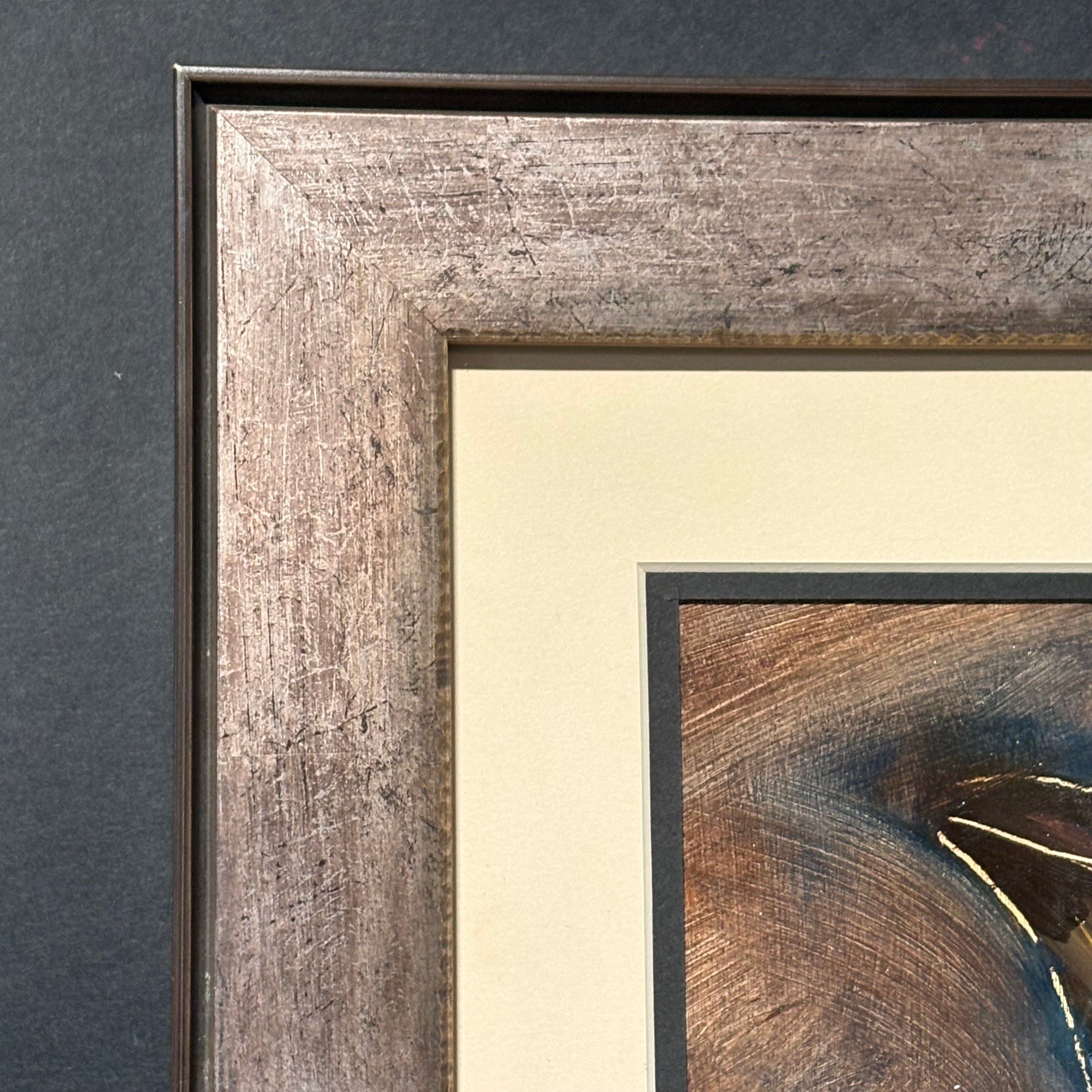 D. Shuanum Abstract Bird Oil on Canvas Board Framed Wall Decor 39.5” x 31.5”