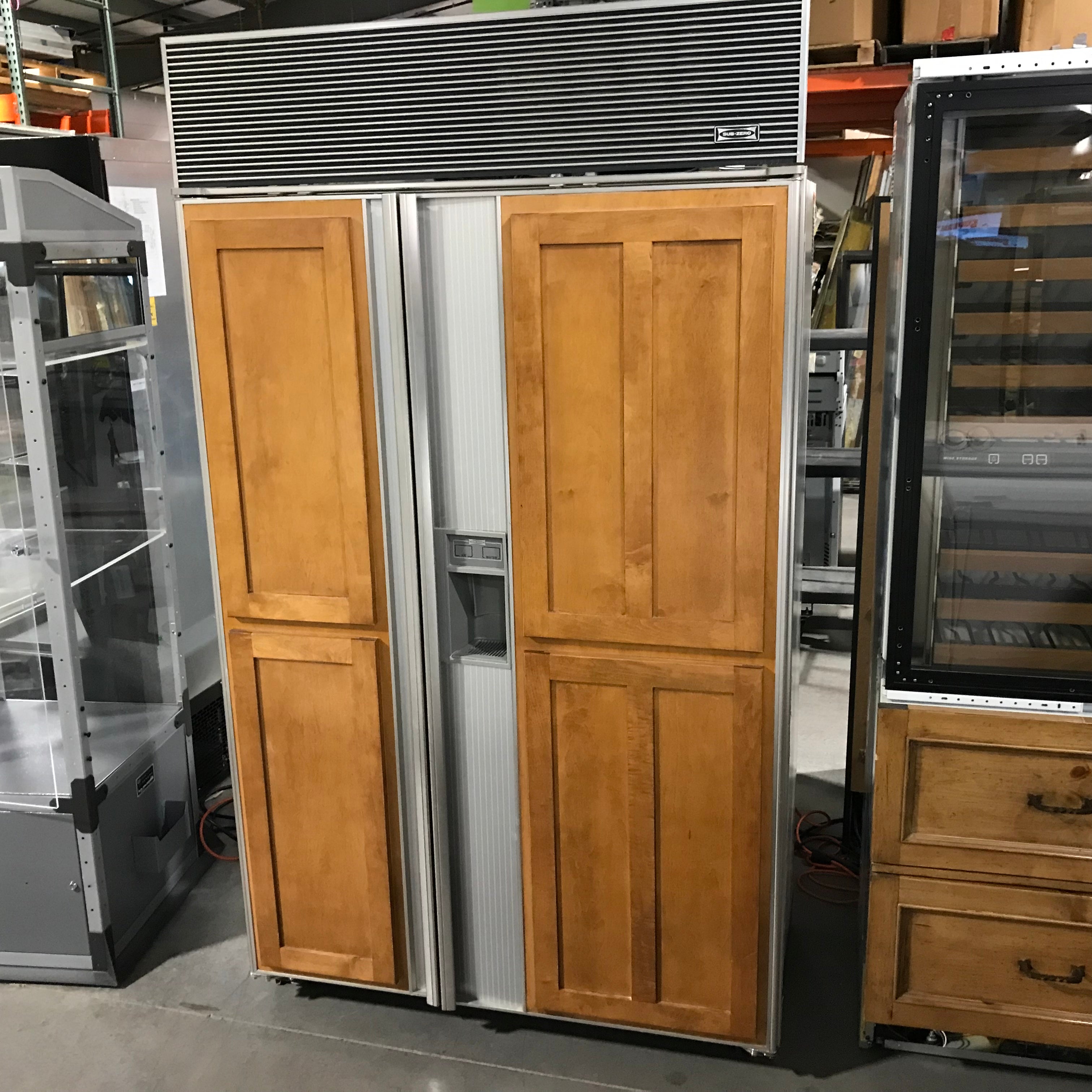 Sub-Zero 690 Wood Paneled Doors 48" Side-By-Side Refrigerator  48"x 26"x 84"