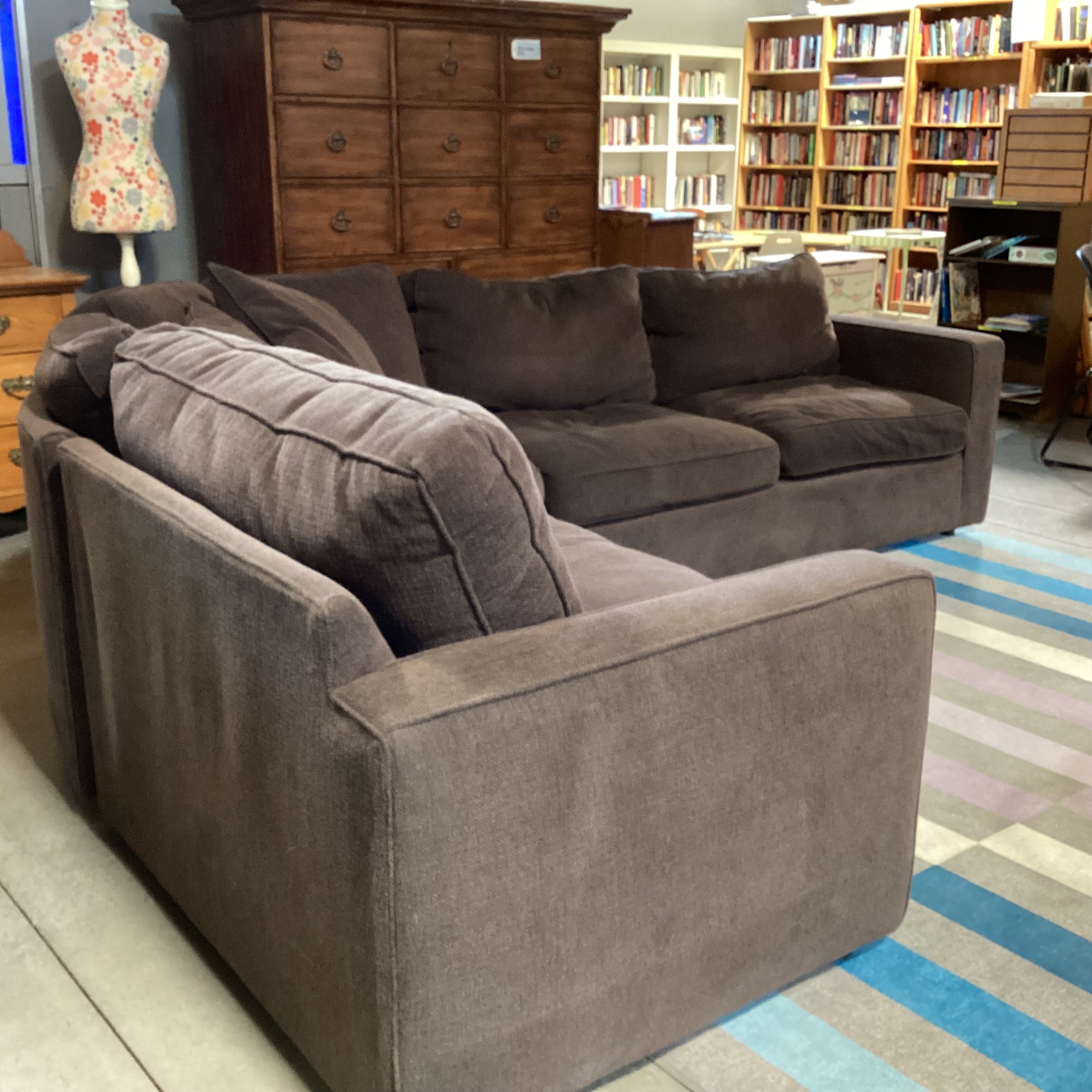 Room & Board Eggplant 3 Piece Sectional 84"x 105"x 36"x 30"