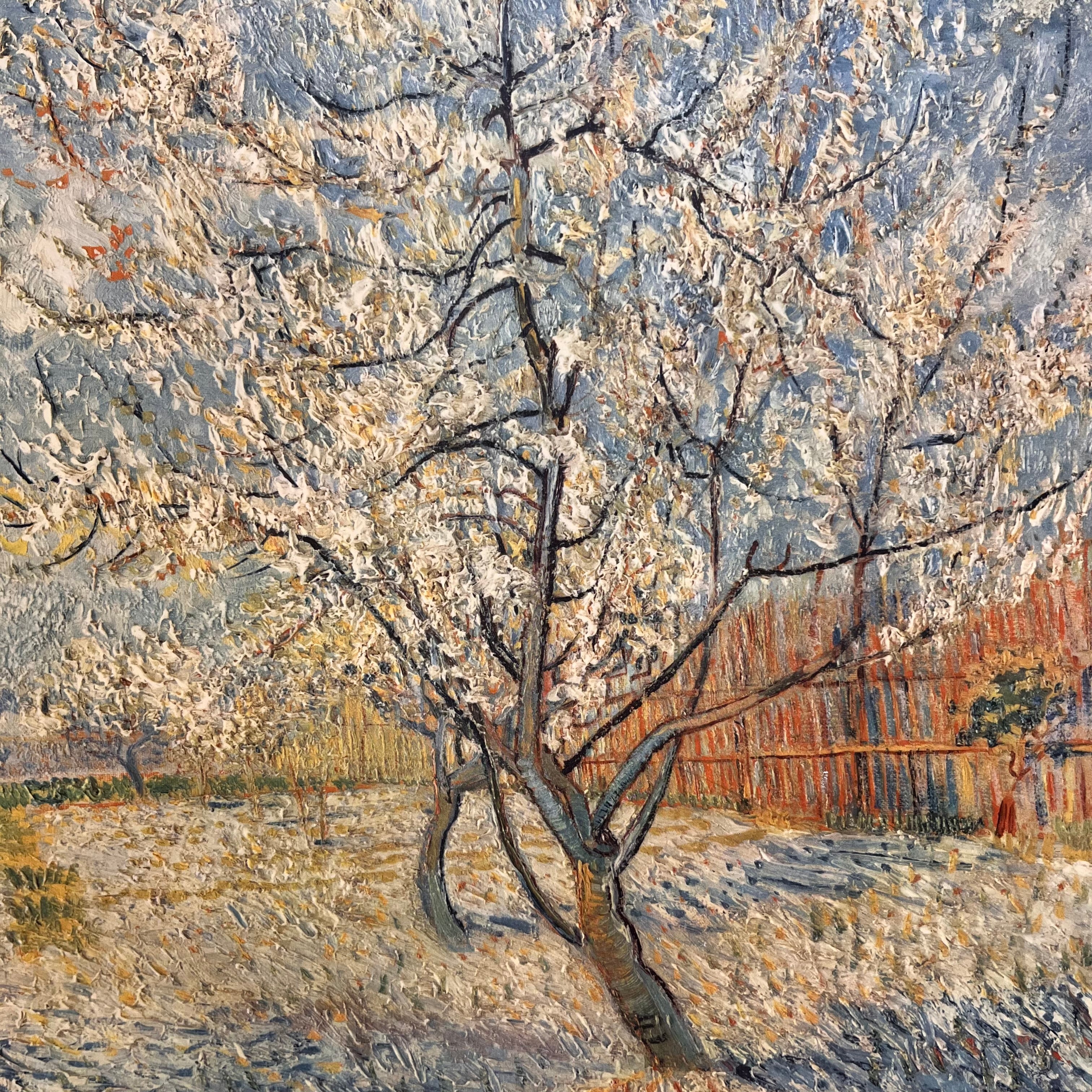 Vincent Van Gogh "Peach Tree" Antique Print Wall Decor; 21"x 27"