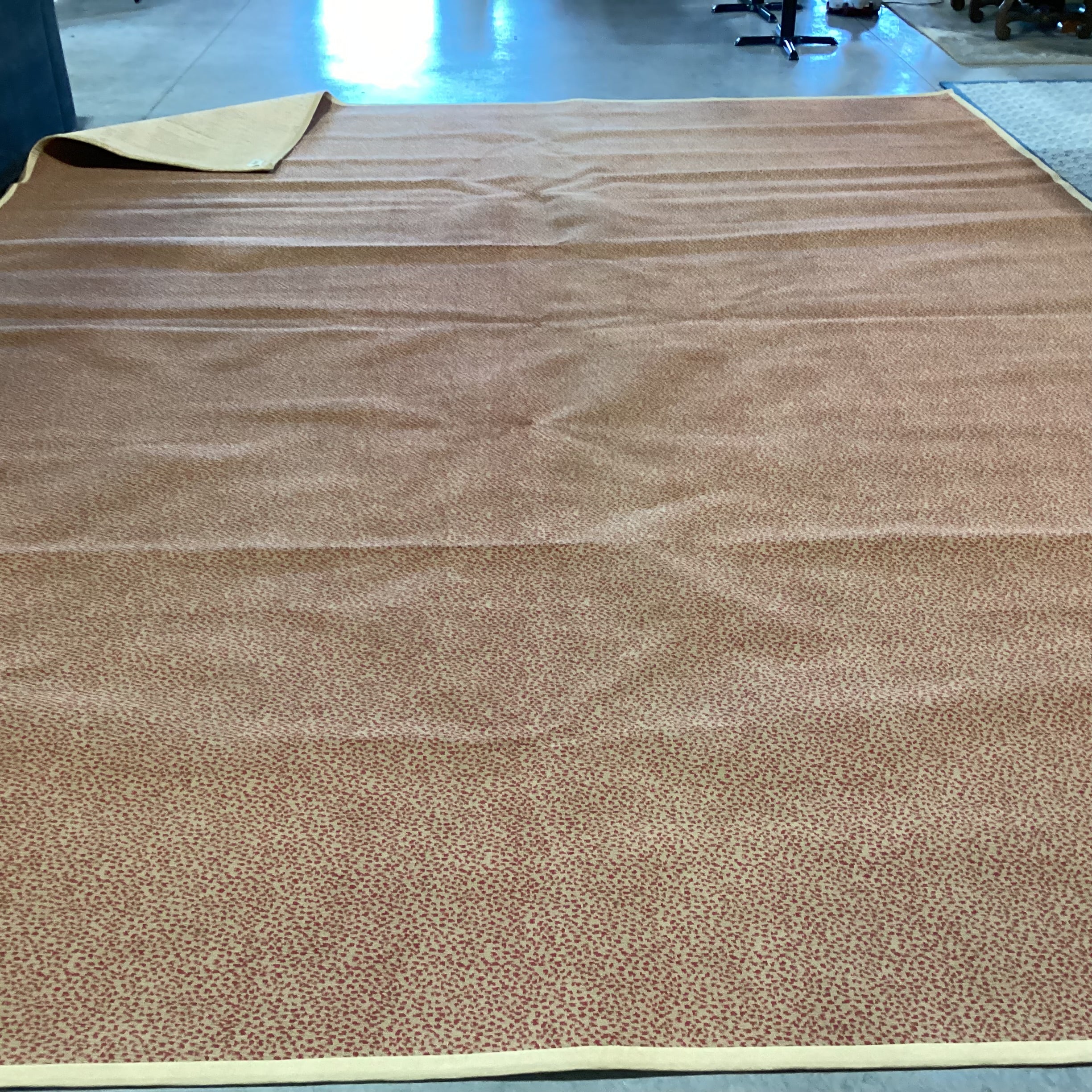 Stark Custom Carpets Gold & Red Animal Print Wool with Border Rug 13'1"x 17'