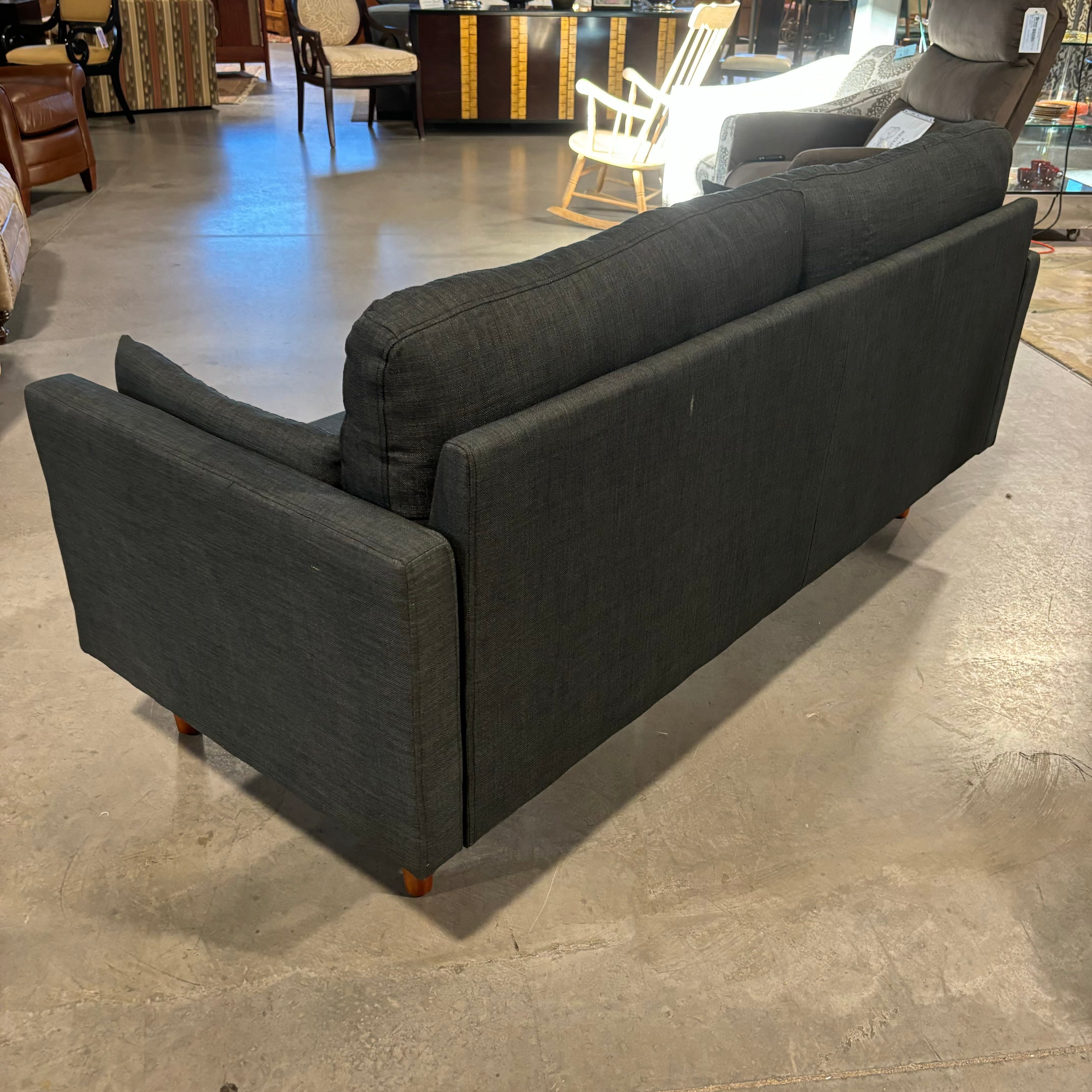 Charcoal Grey Woven Sofa 74"x 31"x 30"