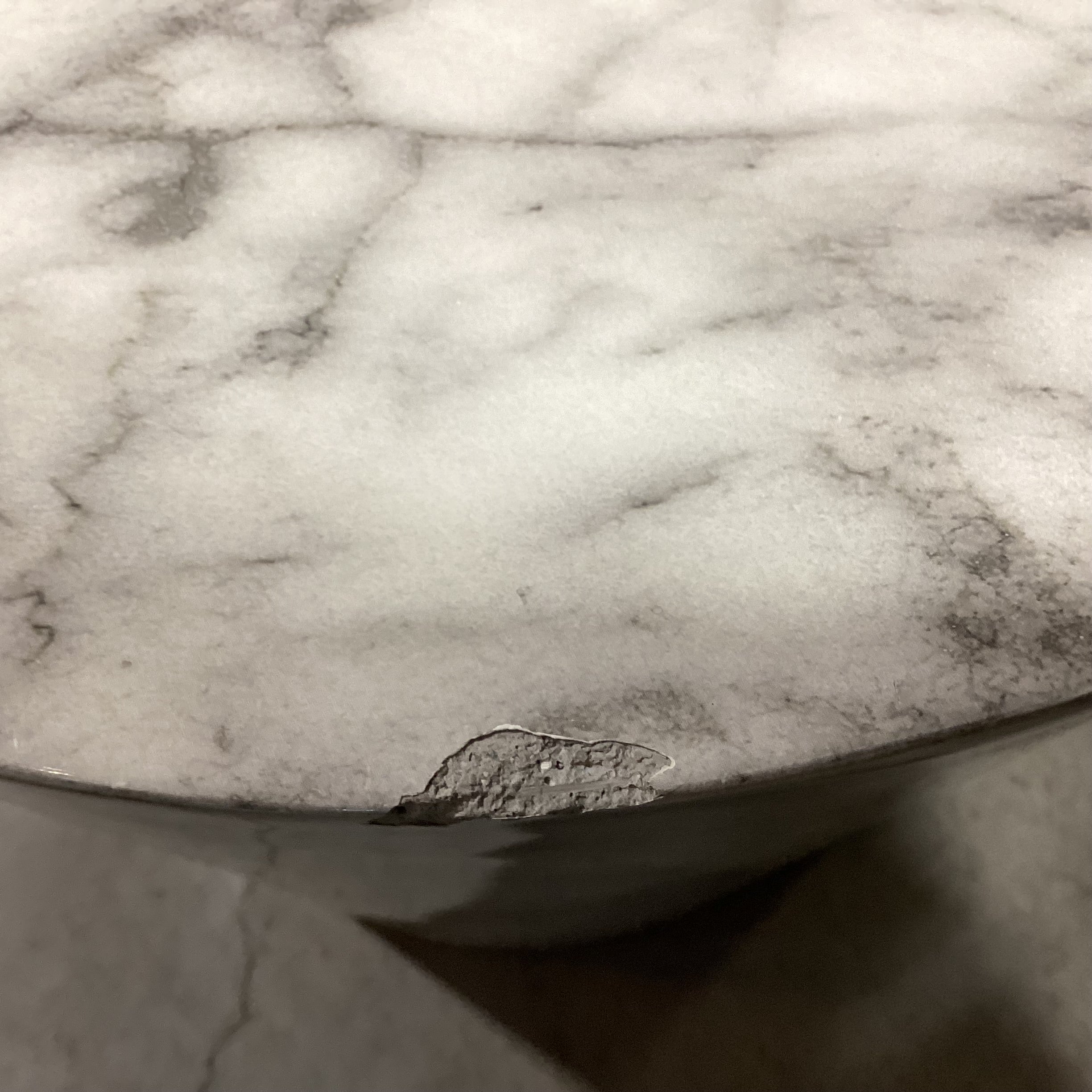 Sunpan Ava Sculpted Concrete with Overlaid Marble Look Finish Coffee Table 60"x 36"x 14.5"