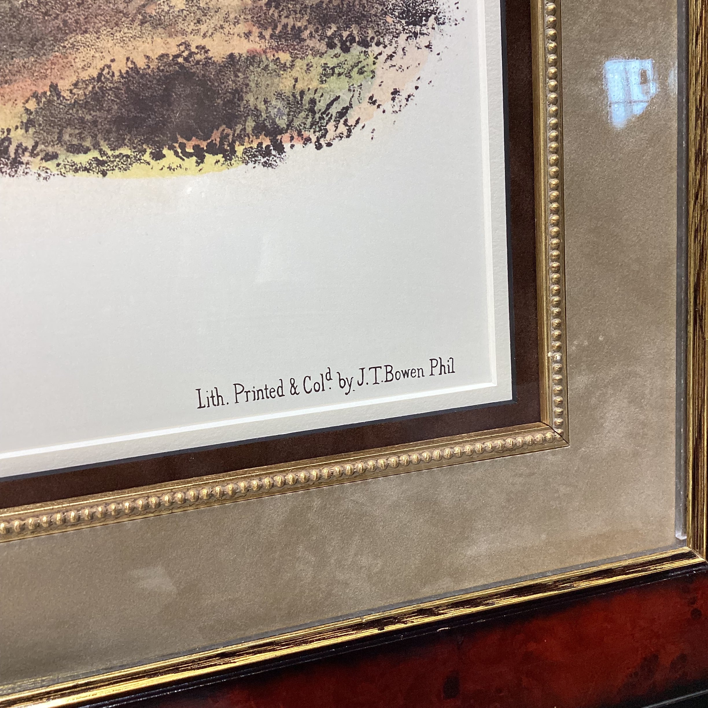 John Audubon "American Bison or Buffalo" Framed Lithograph Print 33.5" x 27.5"