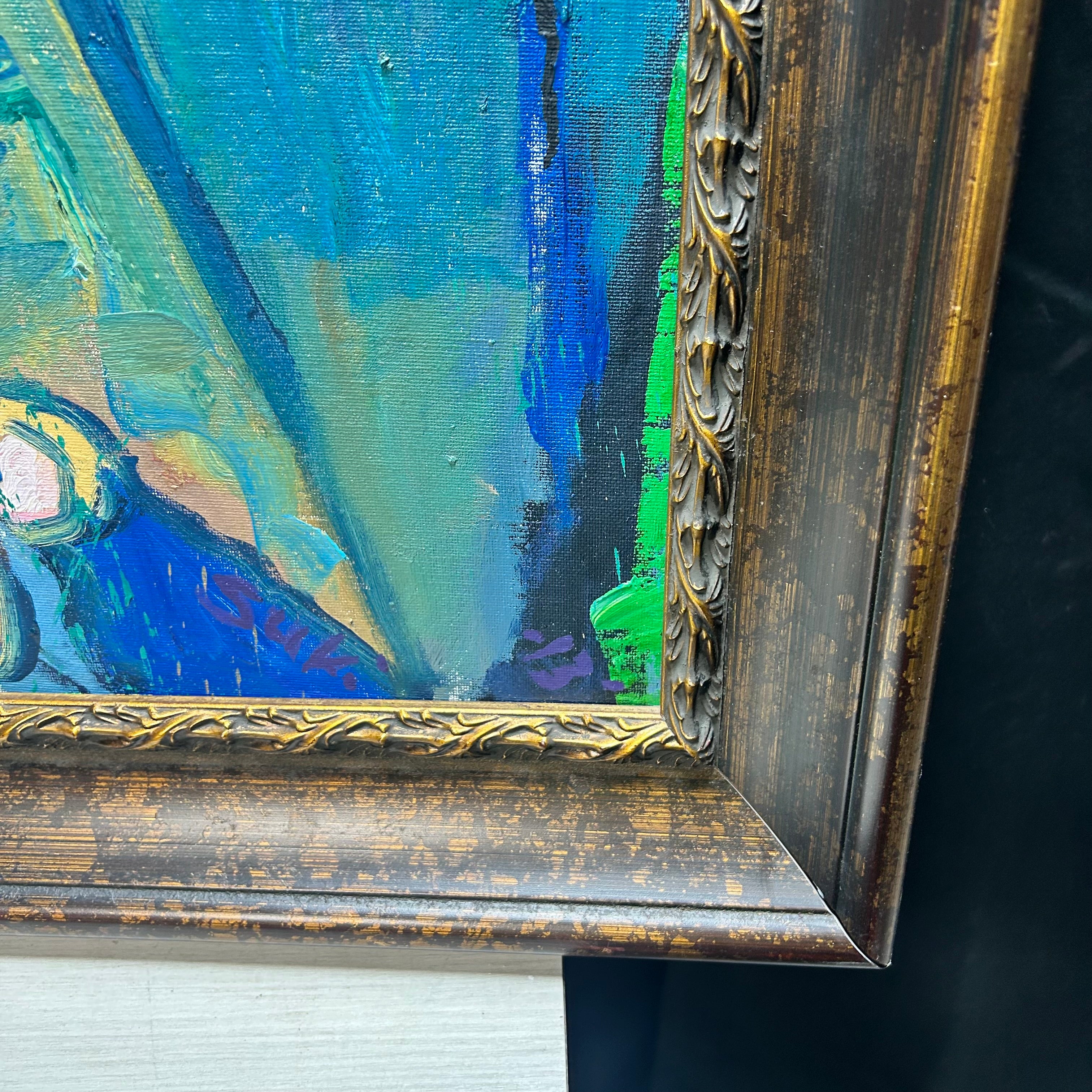 Donated By Artist Yun Scott (Suki) Abstract Oil On Canvas 29"x 41"