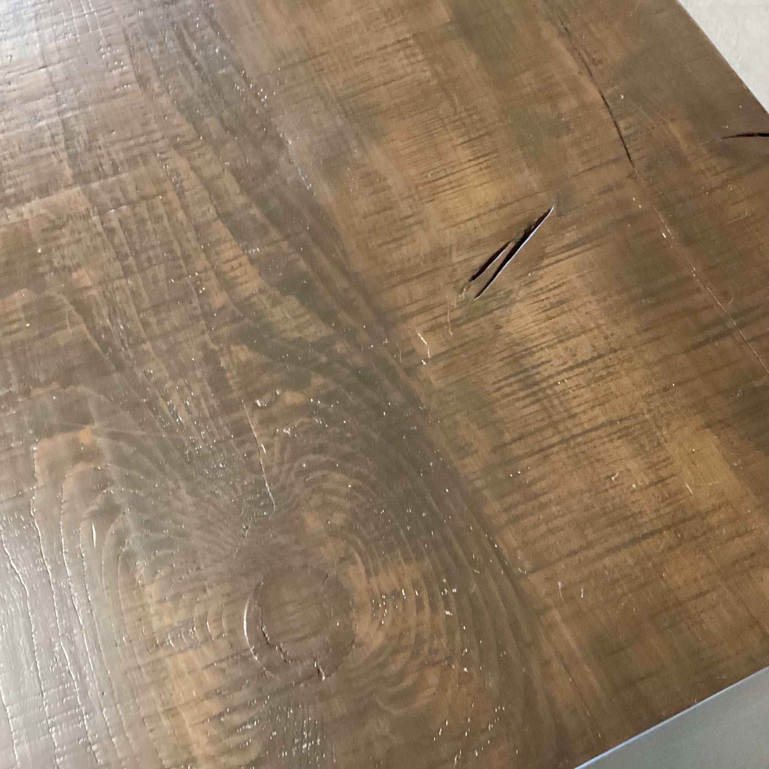 Mountain Modern Solid Distressed Wood & Steel Coffee Table 49"x 34"x 17"