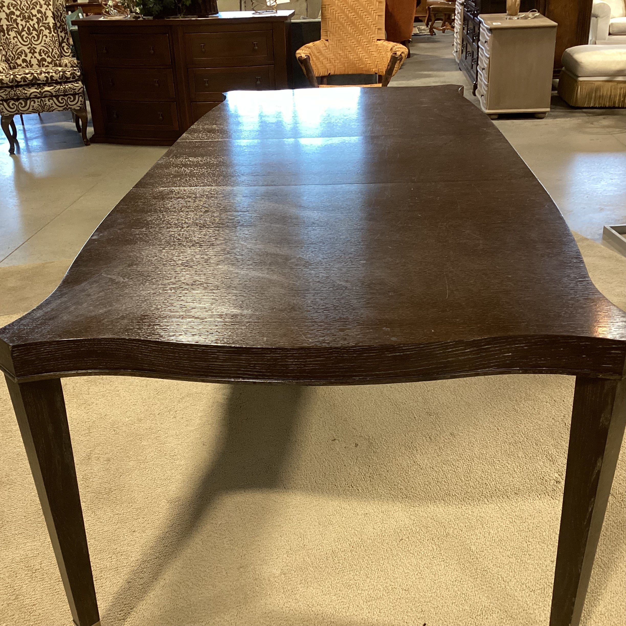 Bernhardt Clarendon Collection Ash Solids & Quartered White Oak Veneers 1 Leaf Dining Table 79" to 103"x 47"x 30"