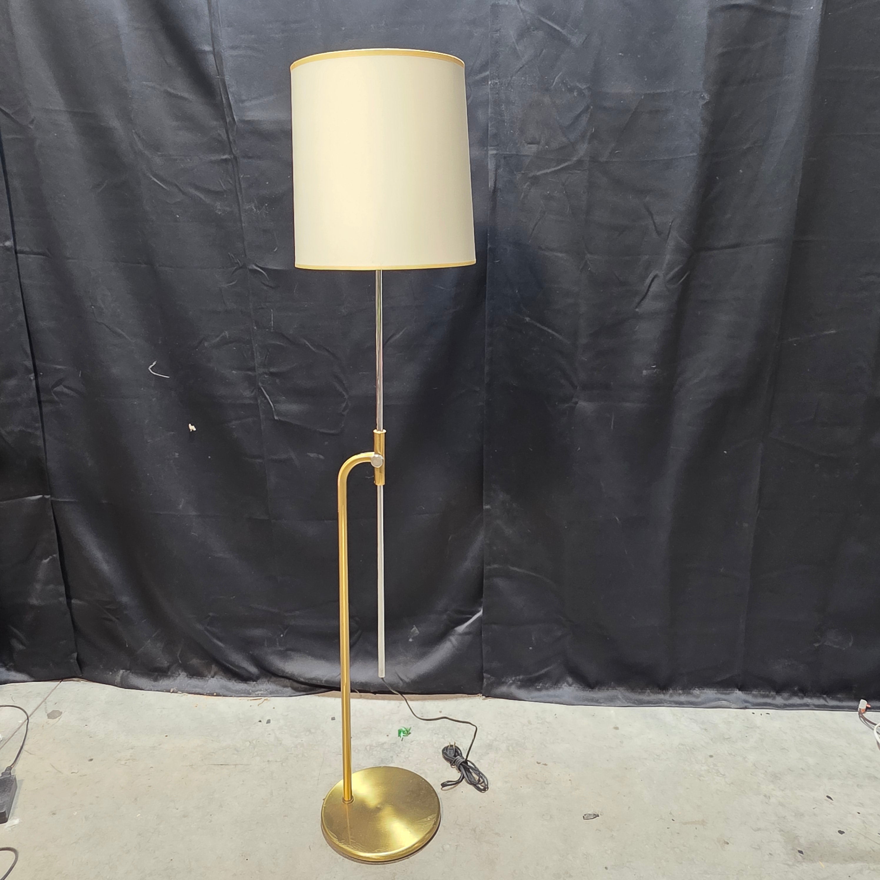 Vintage Mid Century Modernist Adjustable "Saxophone" Floor Lamp