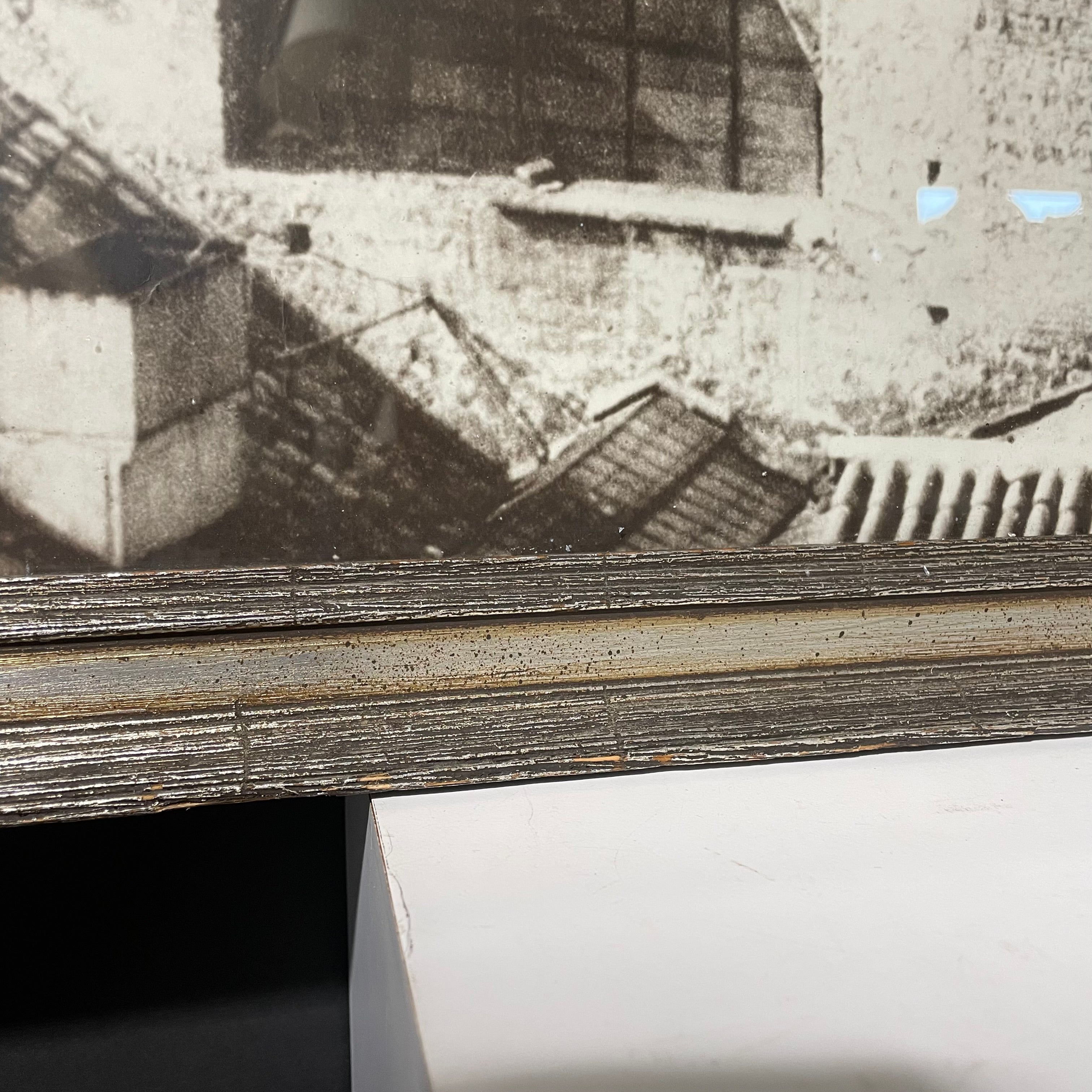 Cathedral Primada De Colombia B&W Photograph In Wooden Silver Frame 42" x 35"