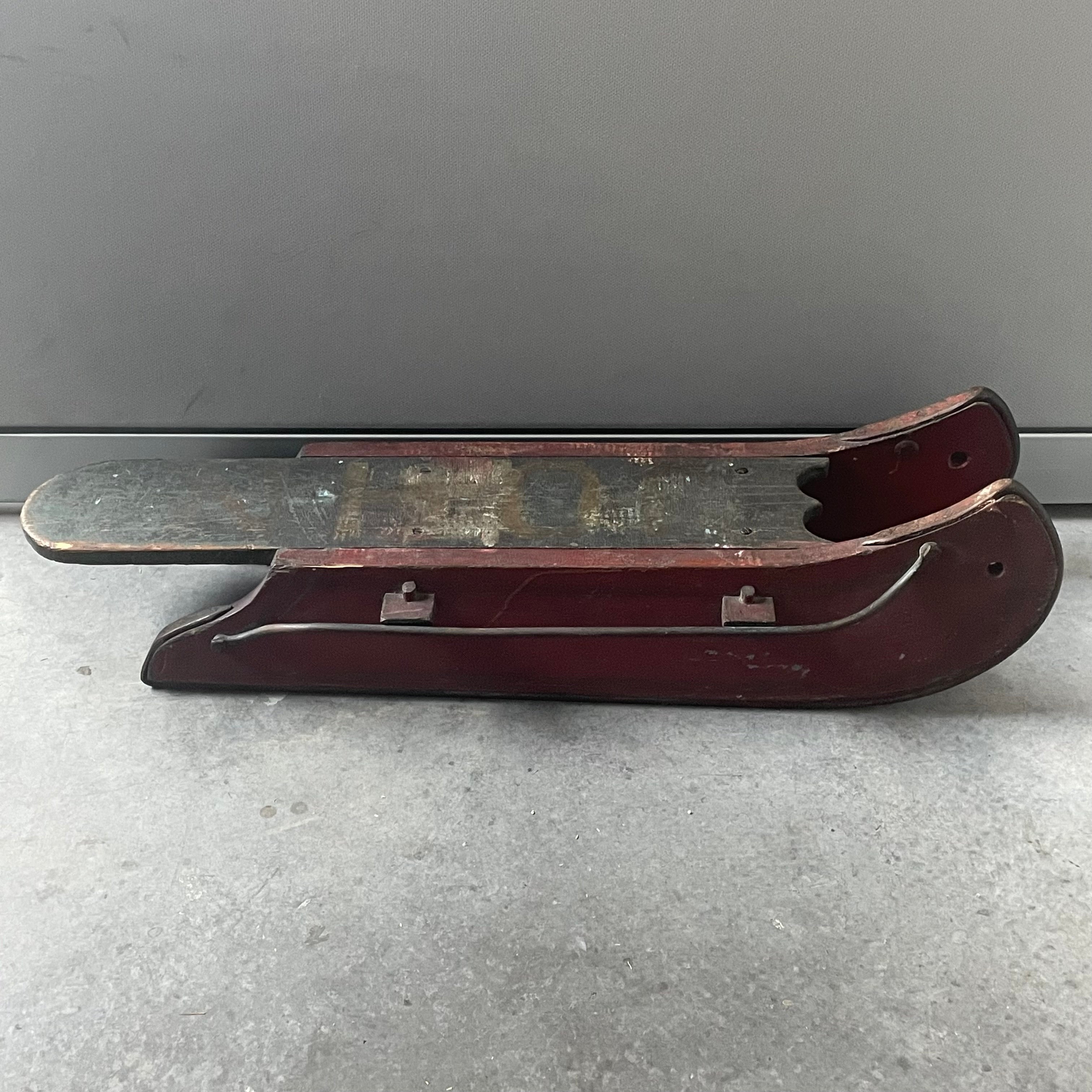 Antique Heavy Cast Iron/Wood Youth and/or Transport Sled, 1800's