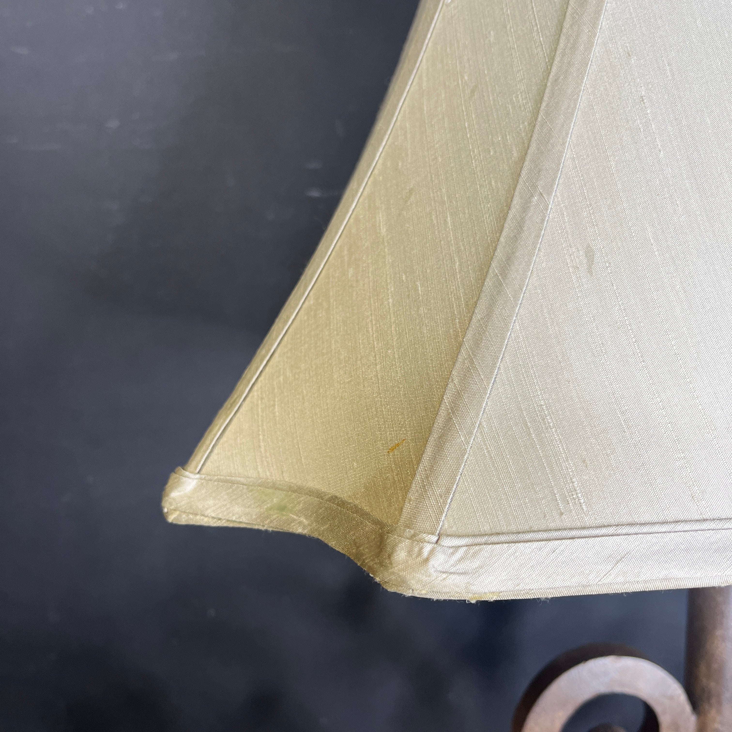 Dana Creath Designs Bronze Iron Scroll with Shade Table Lamp 22”x 12”x 30”