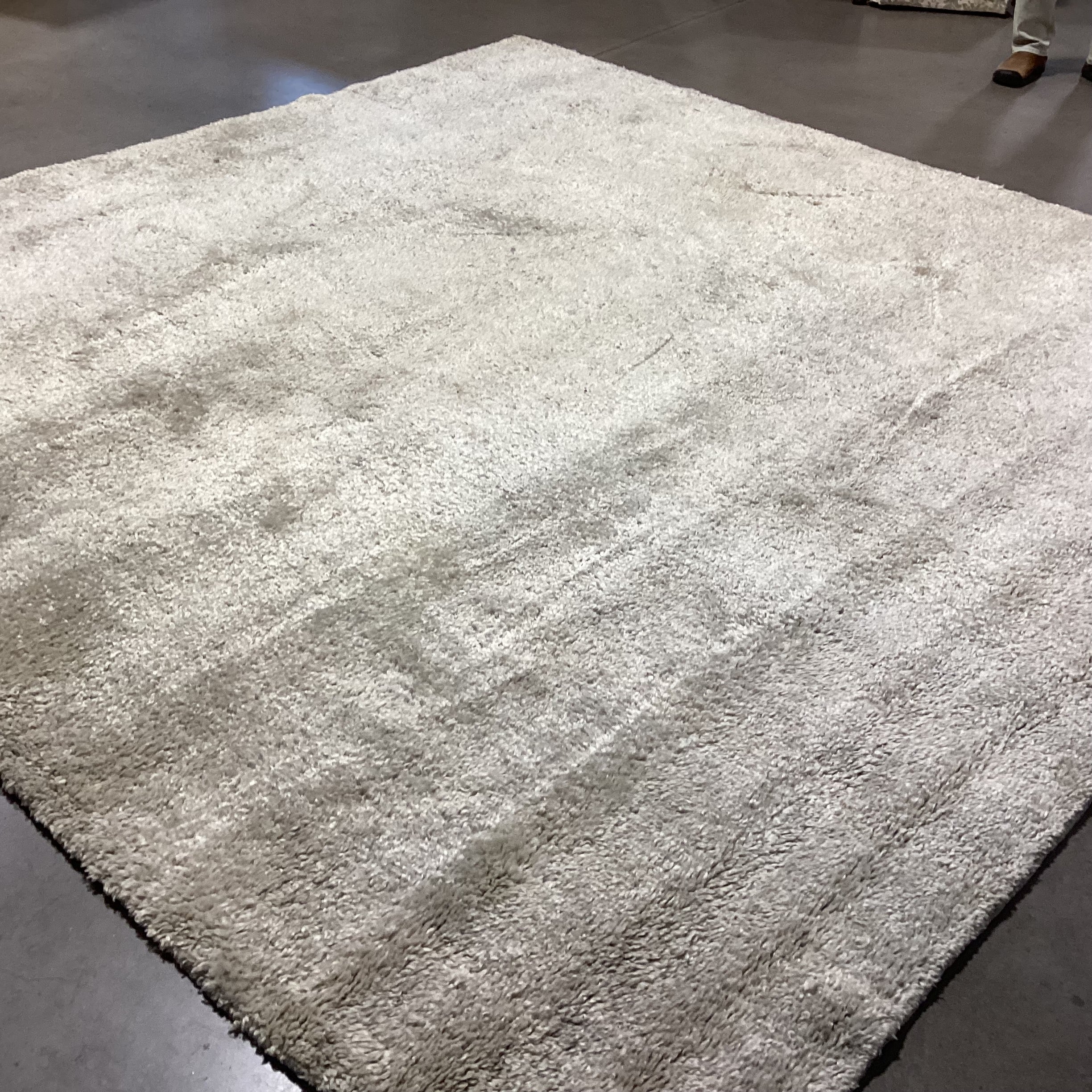 Gold & Grey Woven Wool Rug 10'x 10'4"