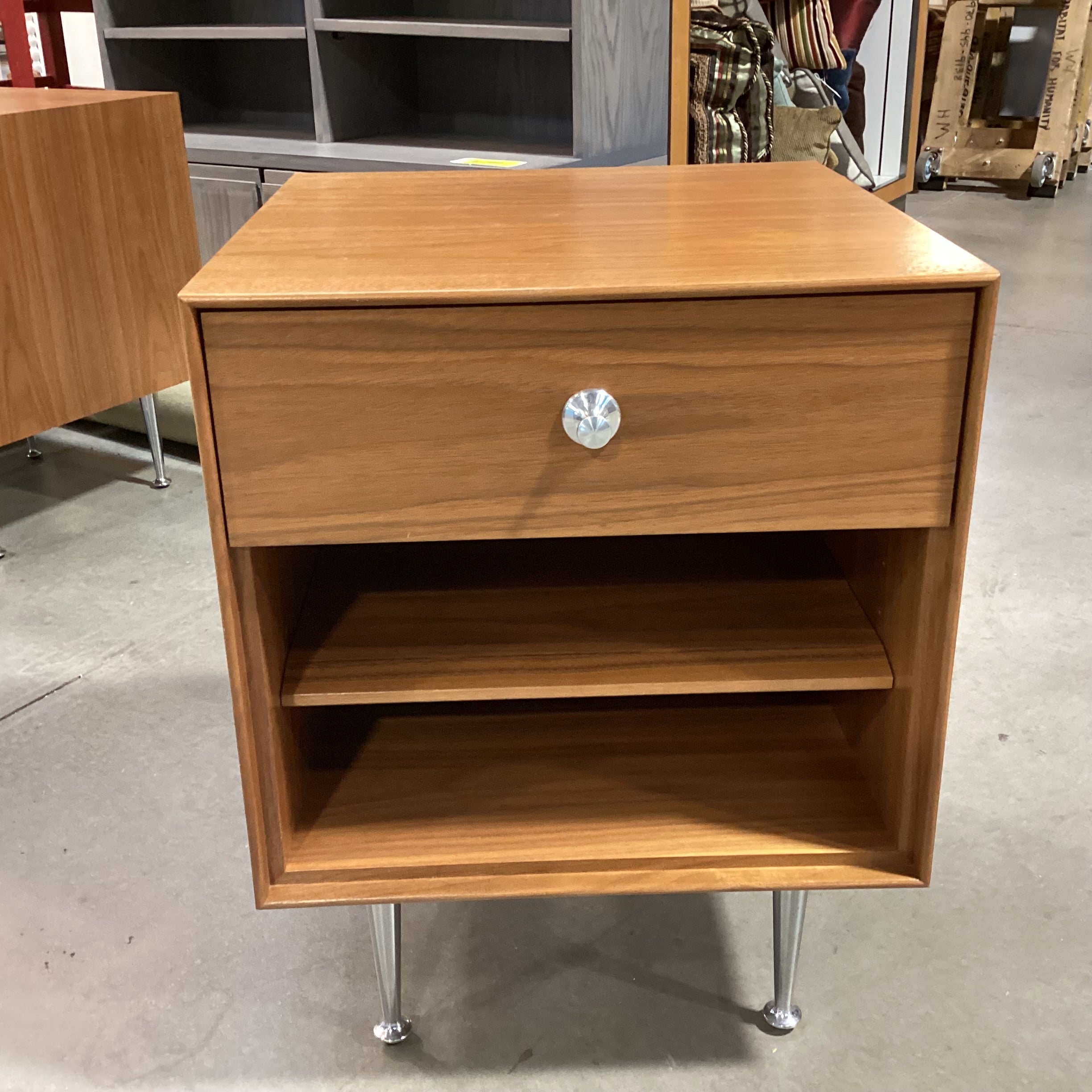 Herman Miller George Nelson Walnut Thin Edge Night Stand 18"x 18.5"x 24"