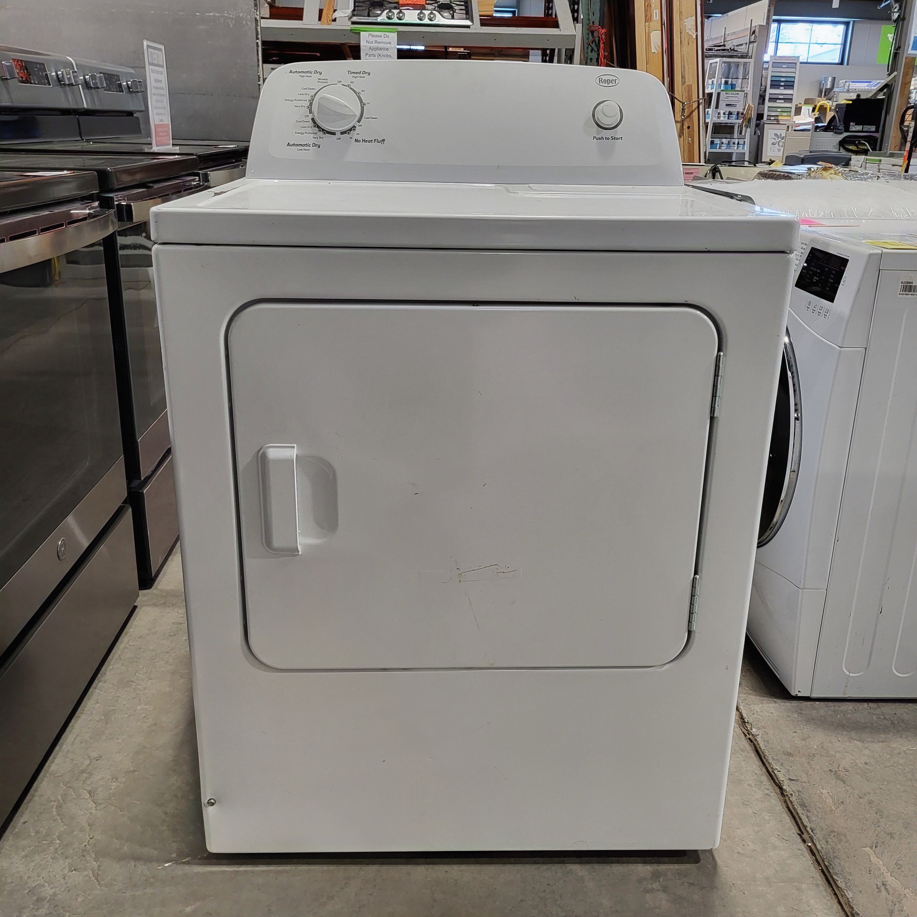 Roper White Front load Electric  Dryer 29"x 27"x 43"