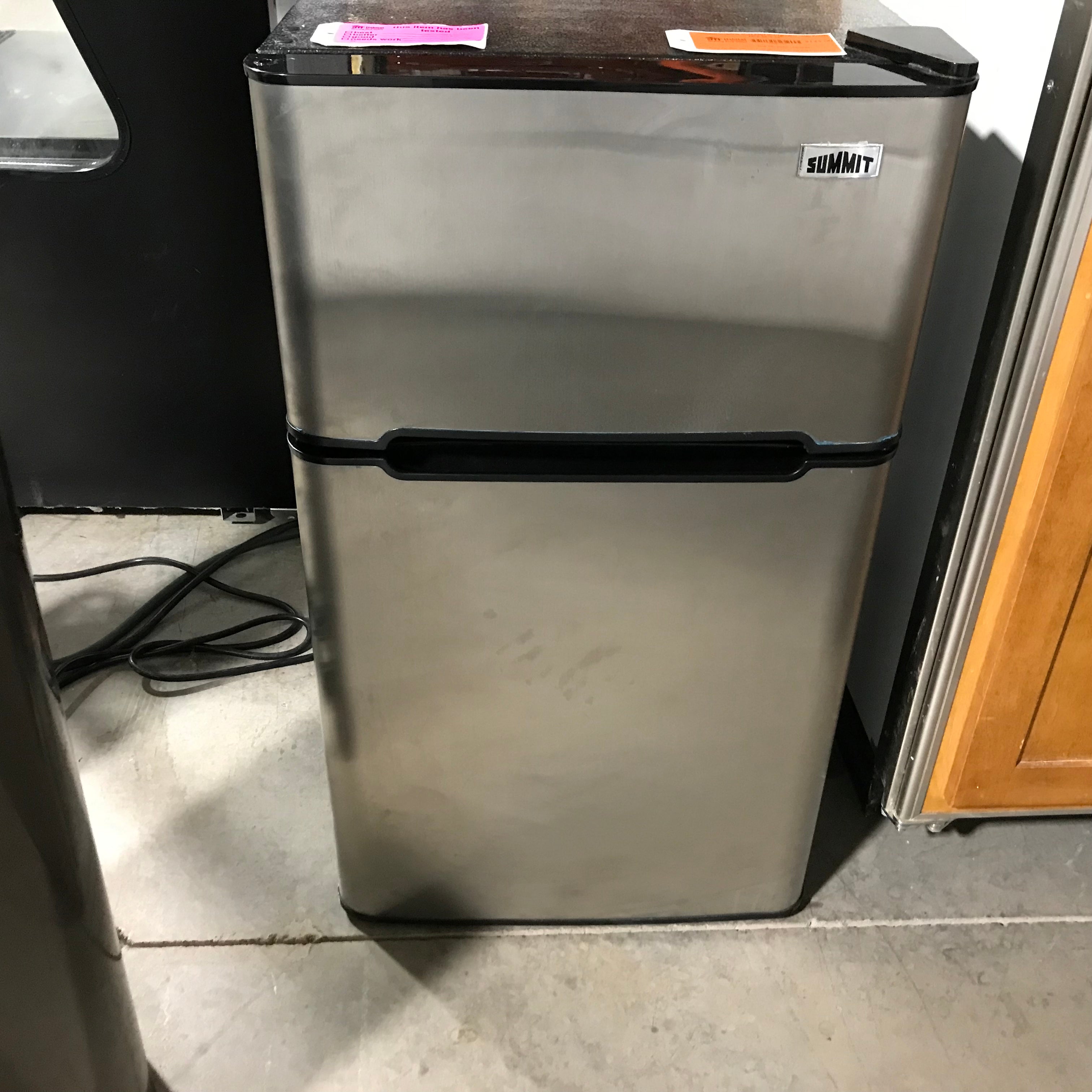 Summit Stainless Steel Mini Refrigerator With Freezer 19"x 20"x 33"