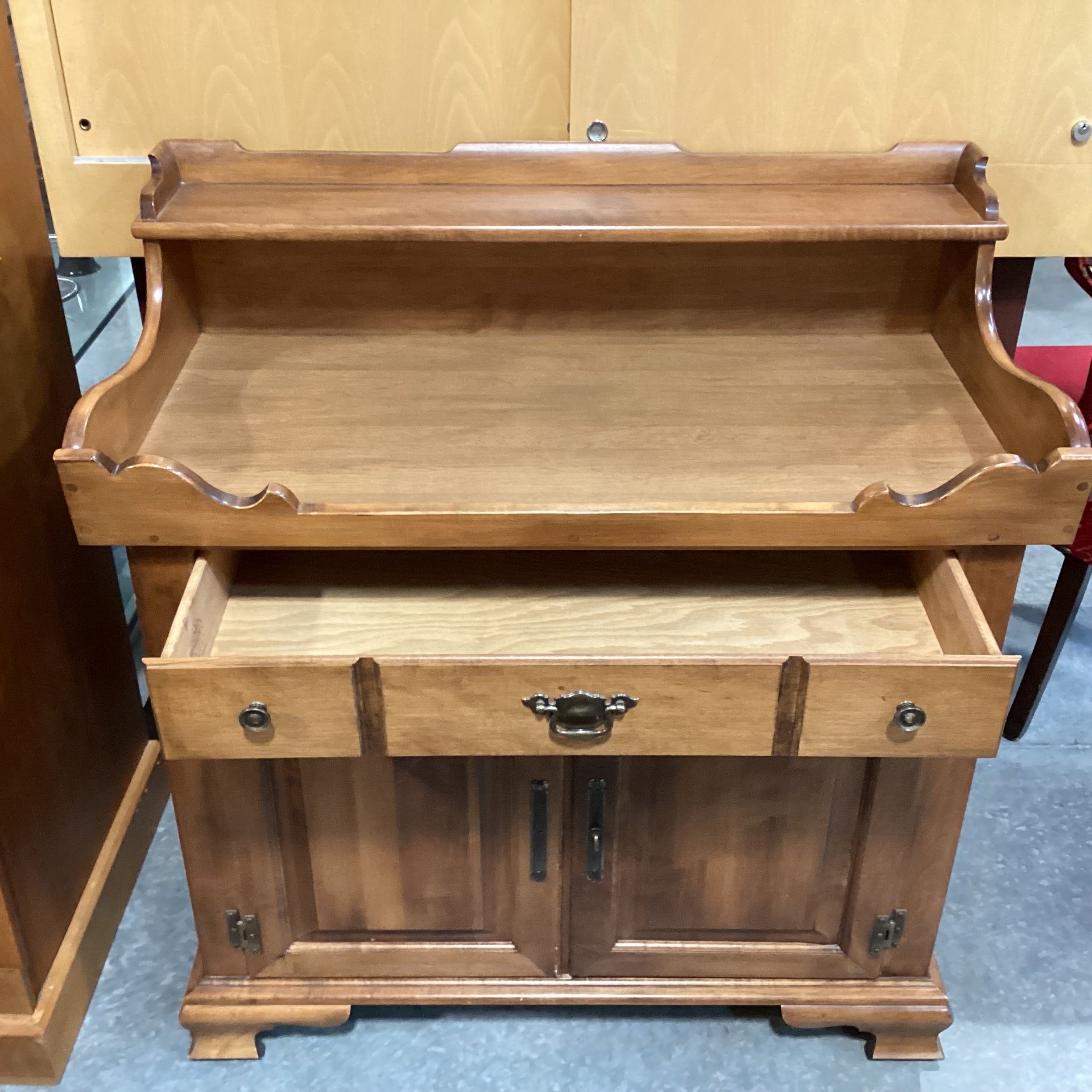 Vintage Young Republic Hard Rock Maple 1 Drawer 2 Door Buffet 37"x 20"x 39"