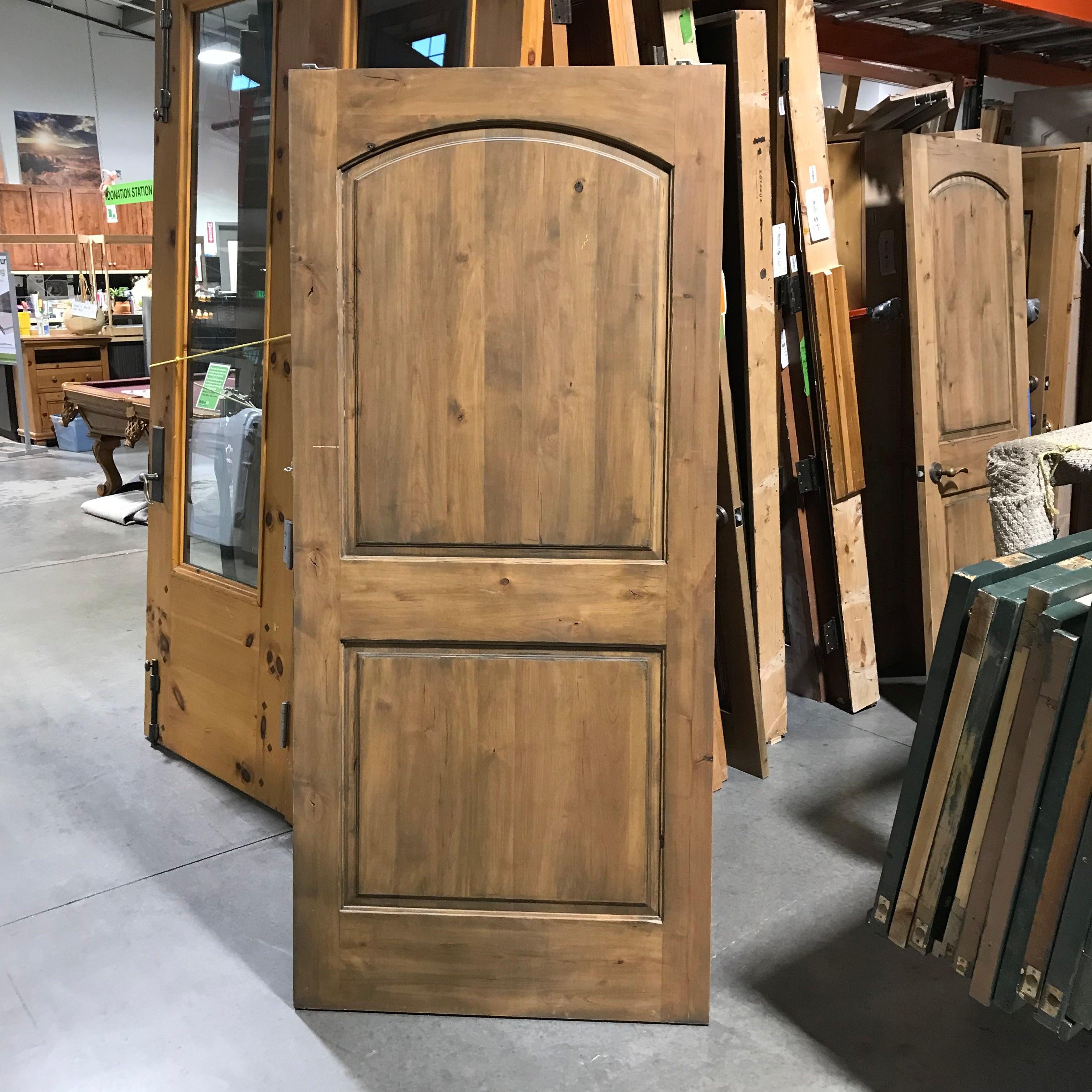 36"x 79.75"x 1.25" 2 Panel Alder Pocket Door