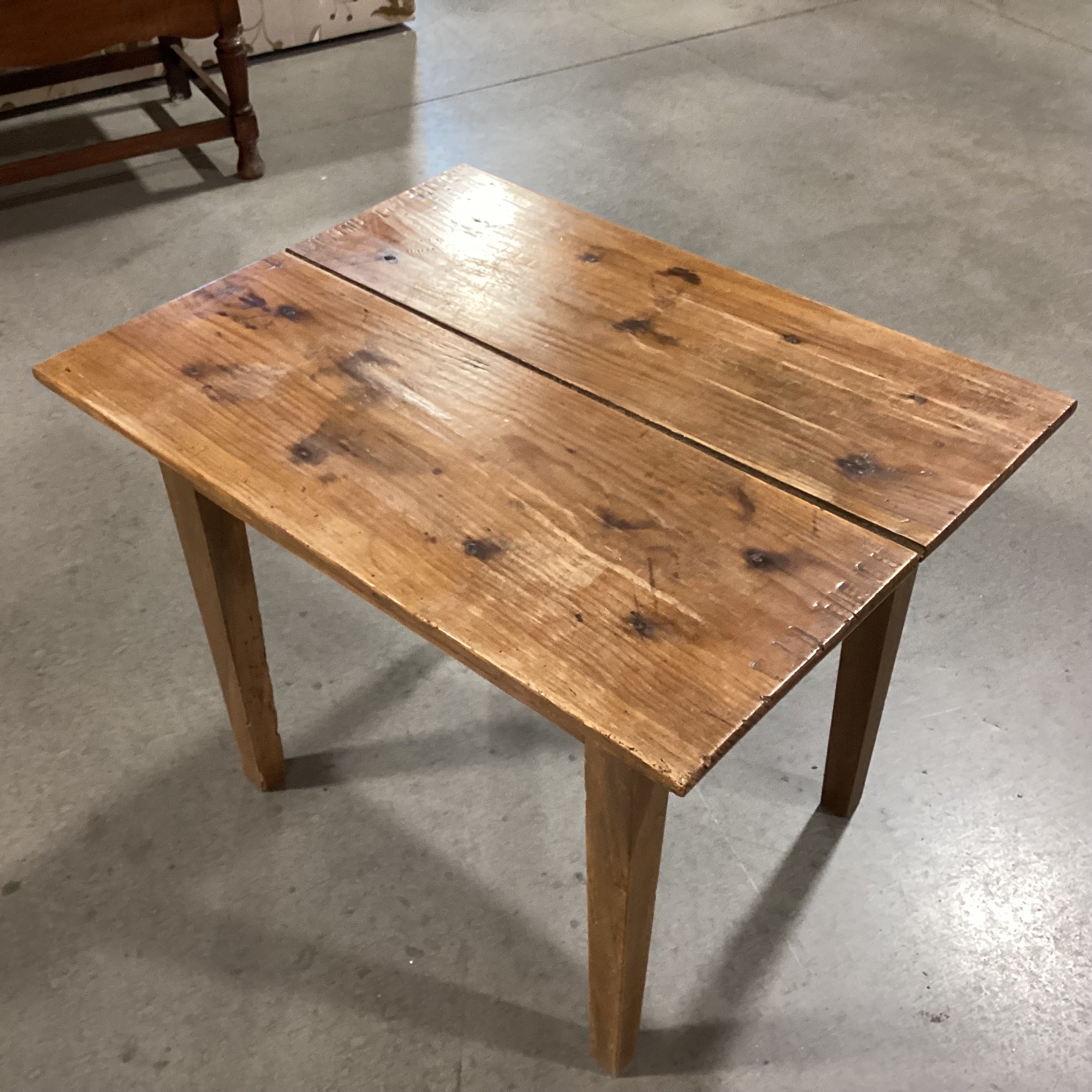 Antique Wood & Plank Accent Table 30"x 22.5"x 23"