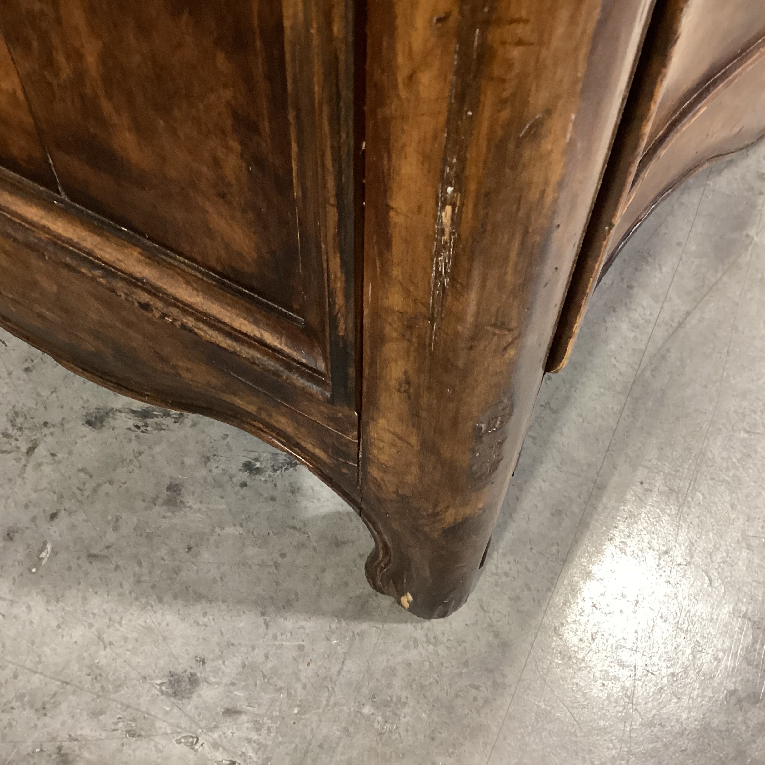 Dark Distressed Solid Wood 8 Drawer Chest 50"x 23"x 42.5"