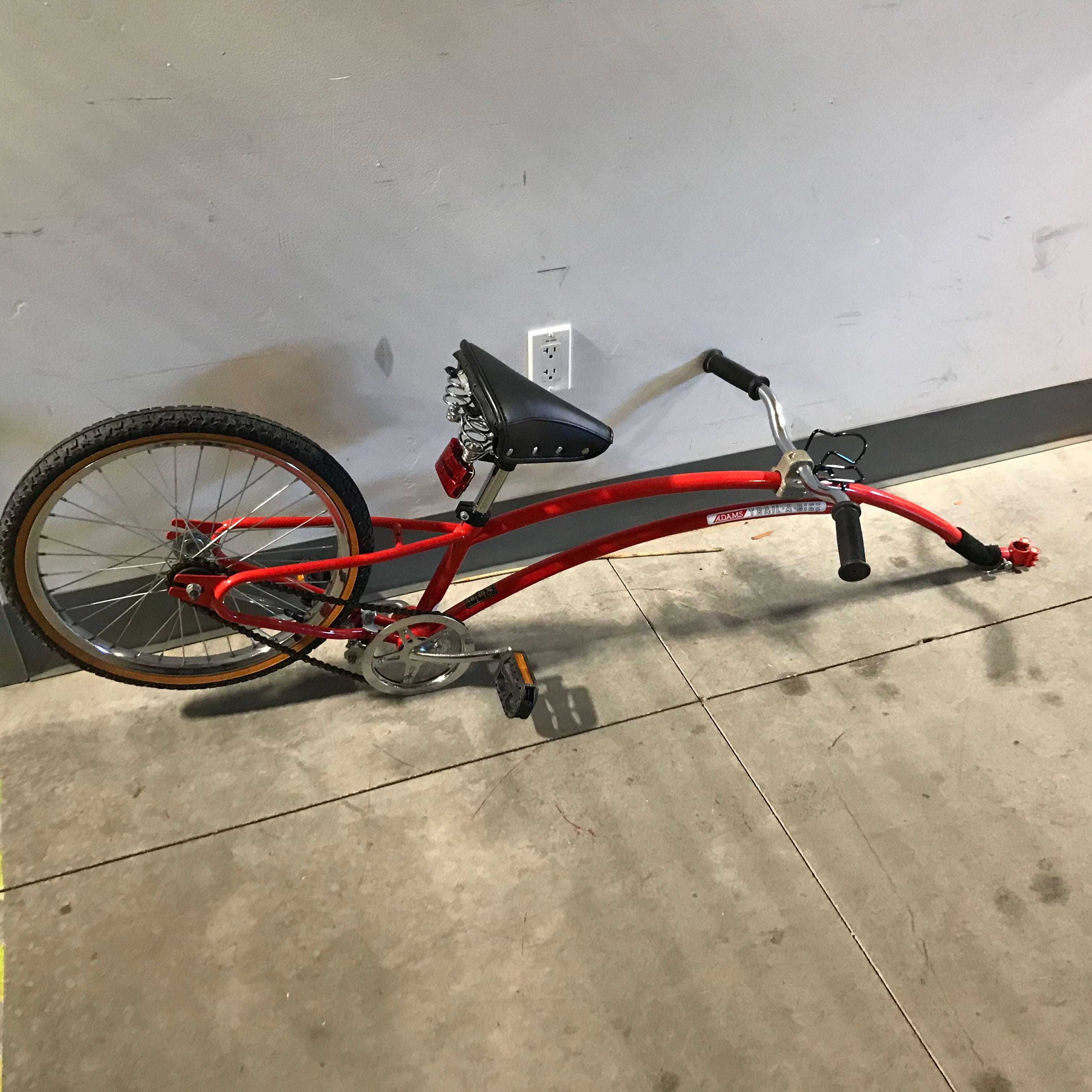 Adams Trial-A-Bike Red Like New Trailer Bike