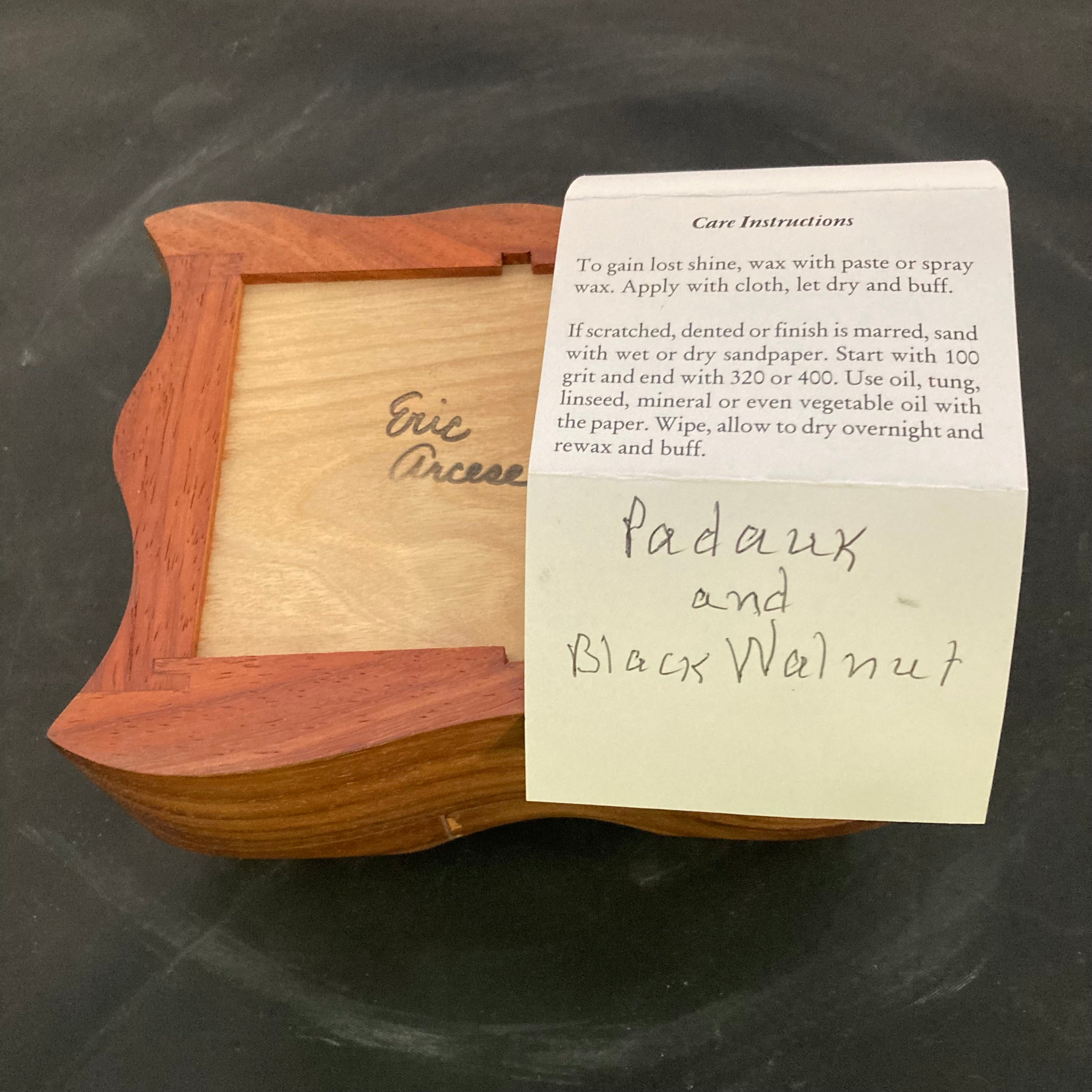 Eric Arcese Padouk/Walnut Handmade Box 7.5"x 5.5"x 4"