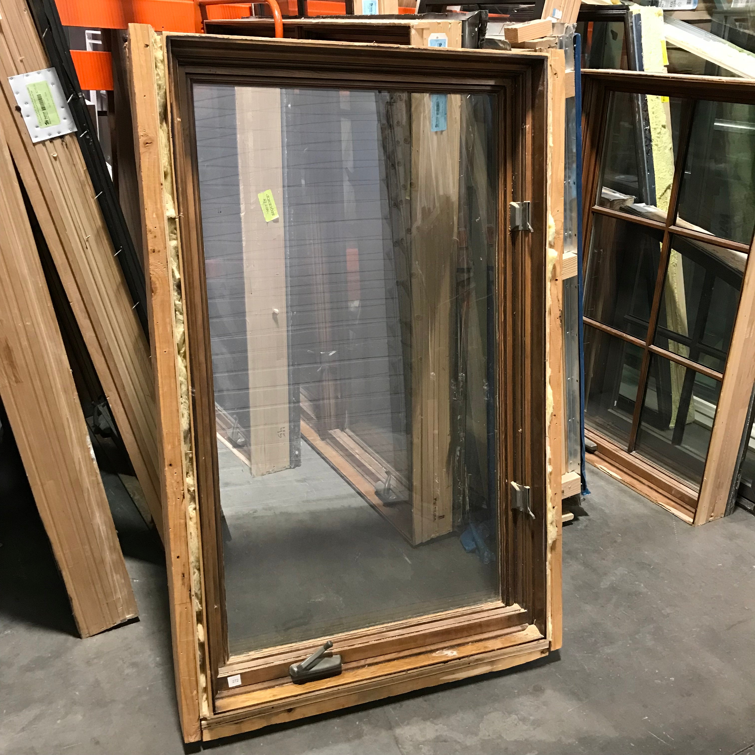 35.5"x 59.25"x 6.75" Brown Metal Clad Single Casement Exterior Window