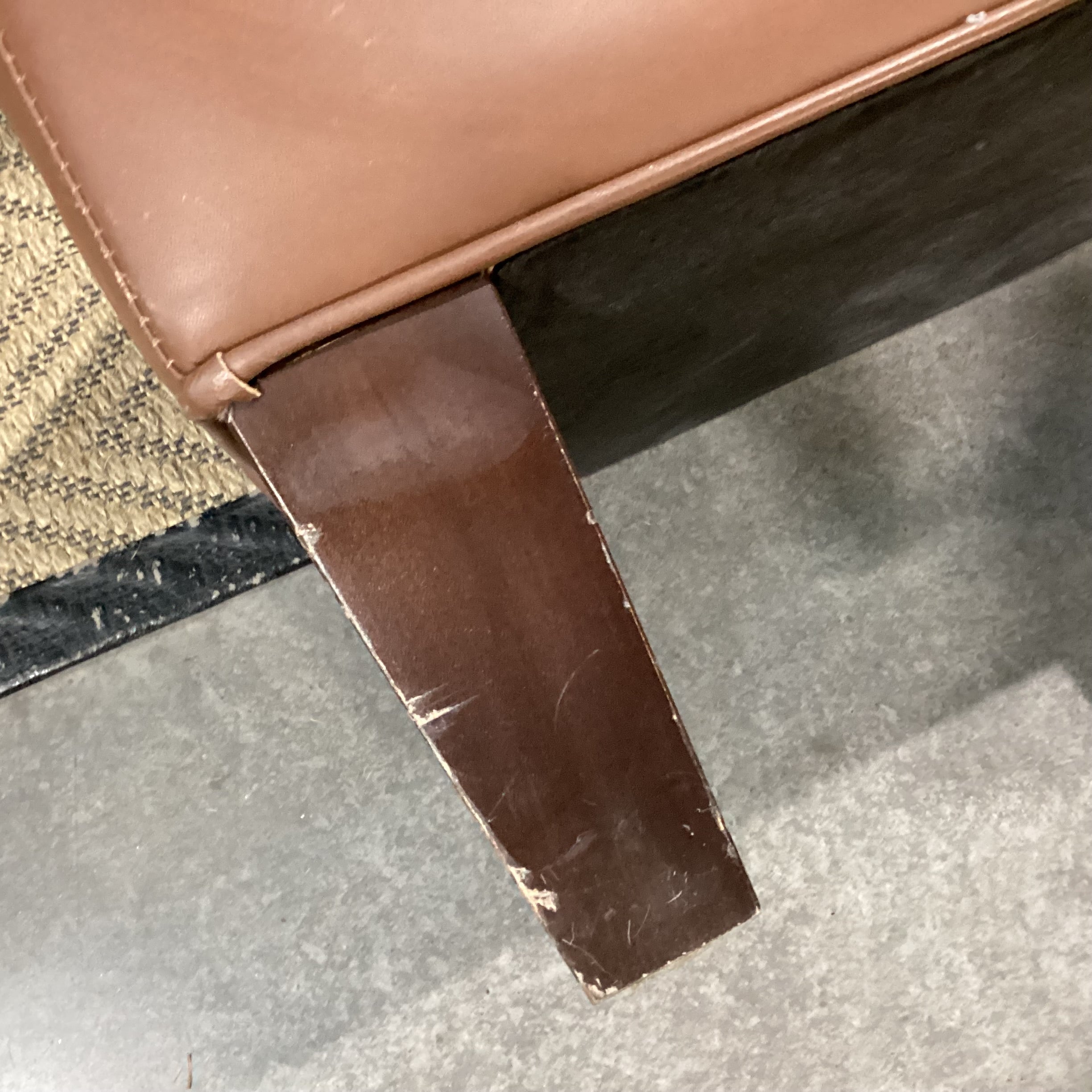 Room & Board Brown Leather Ottoman 28"x 22"x 17"