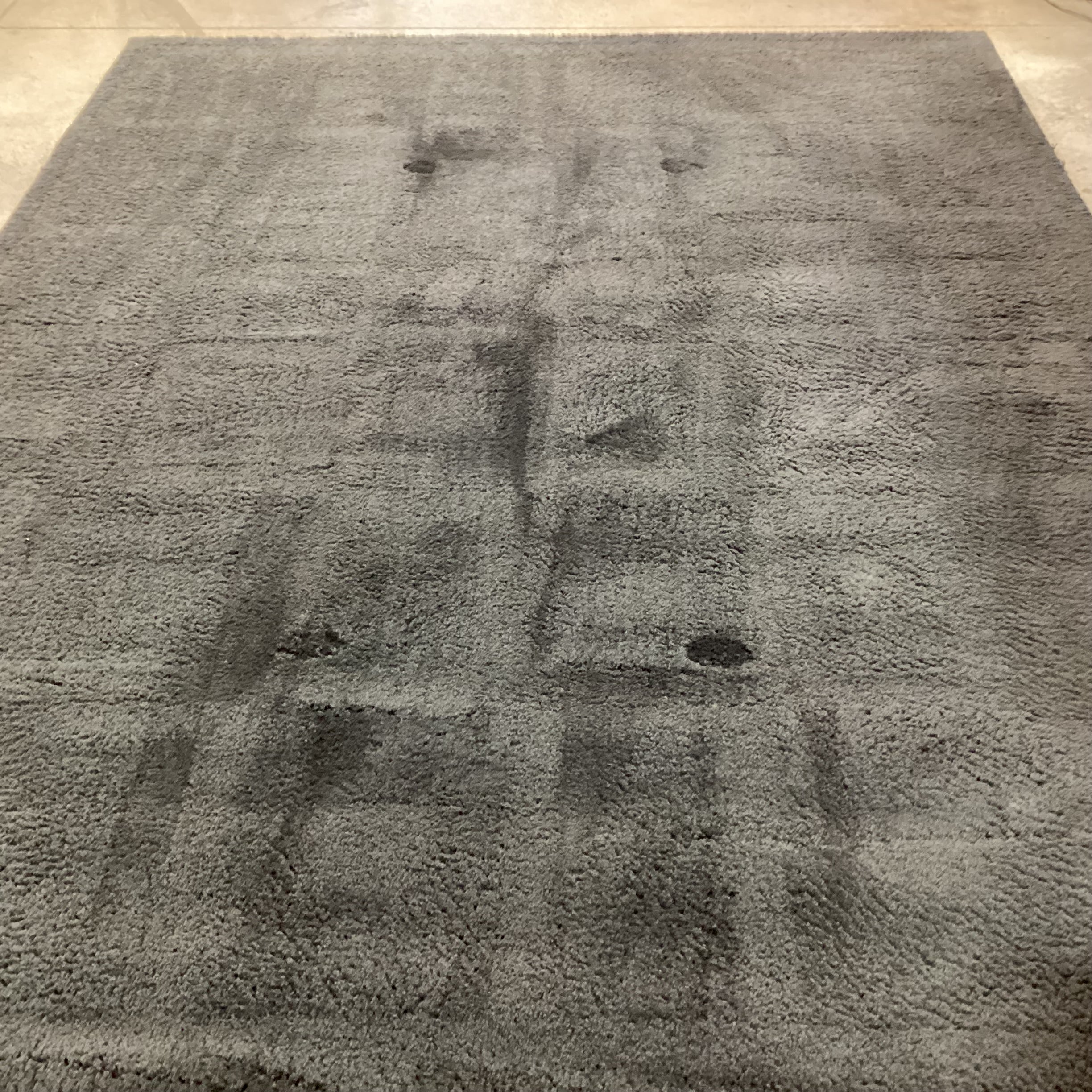 DahDoul Stone Black High Pile Rug