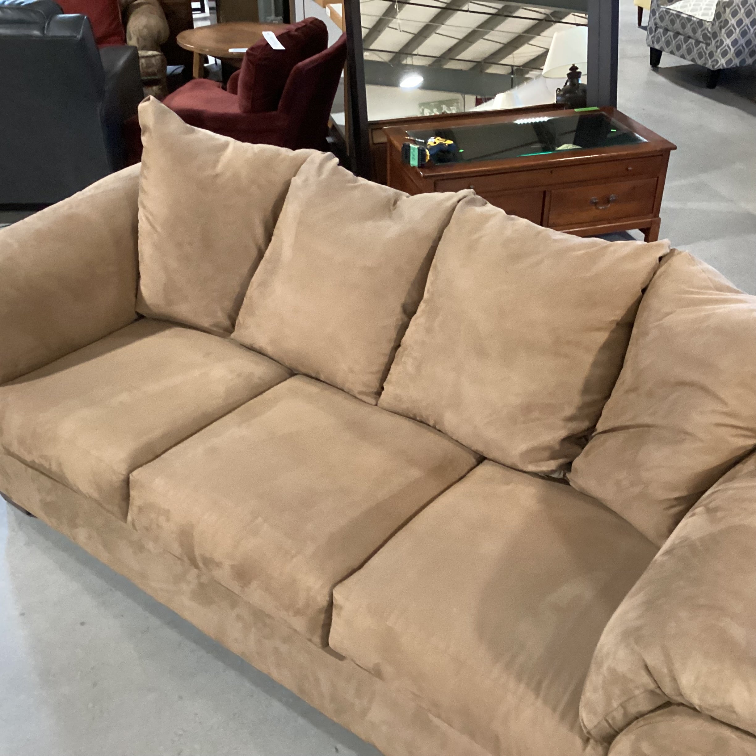 Ashley Furniture Darcy Brown Micro Suede Sofa 90"x 38"x 36"