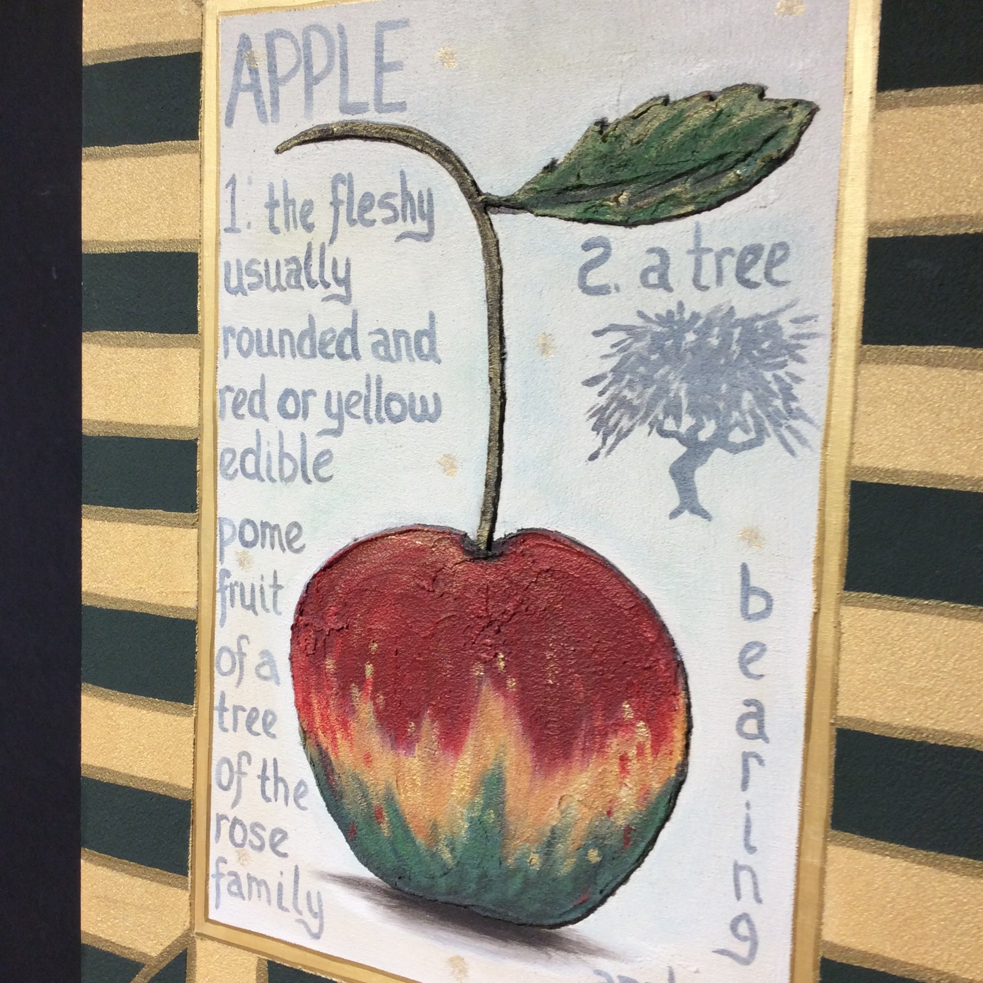 C.K. McKinley Signed Original Apple Painting On Canvas 30" x 40"