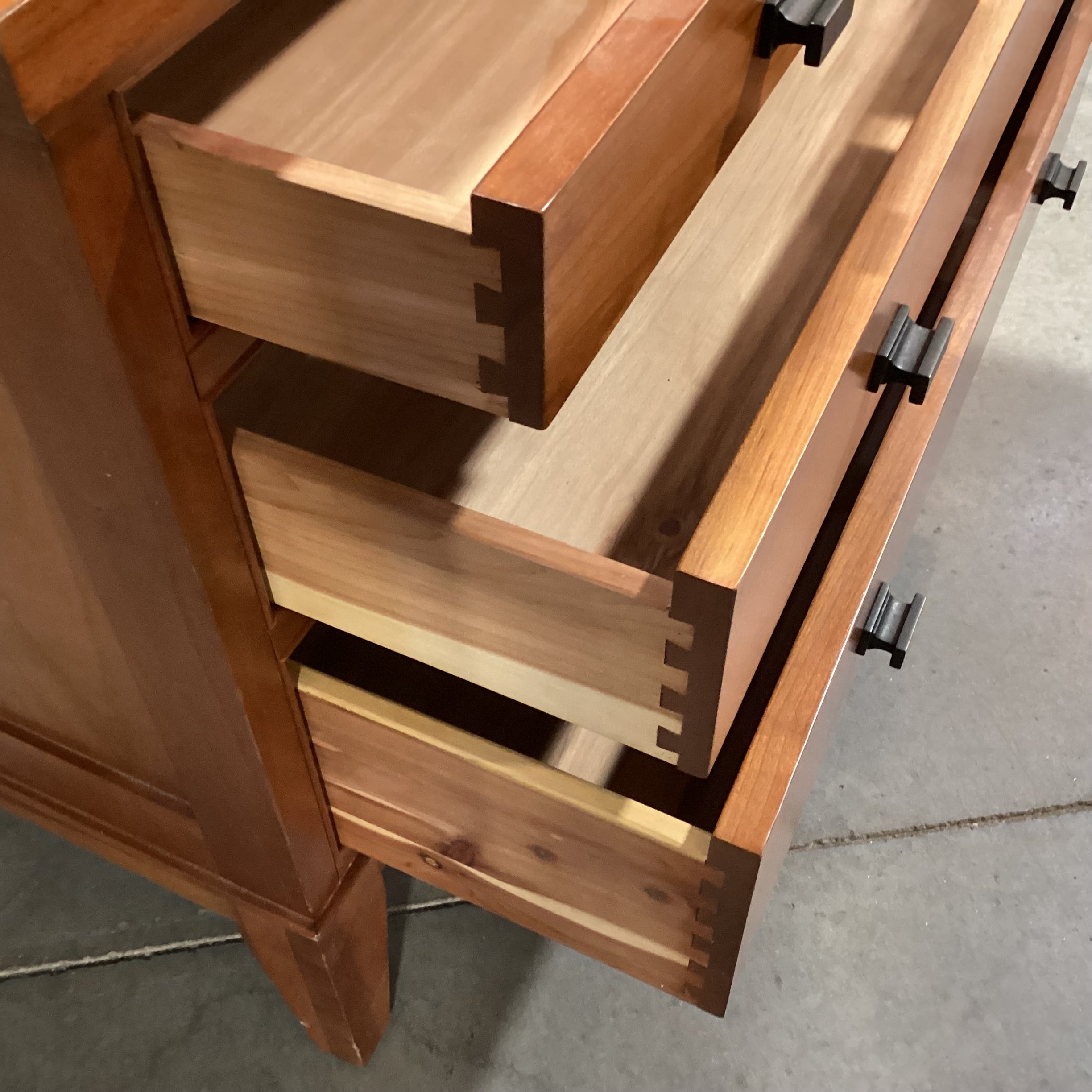Restoration Hardware Solid Cherry 4 Drawer Nightstand 34"x 21.5"x 27"