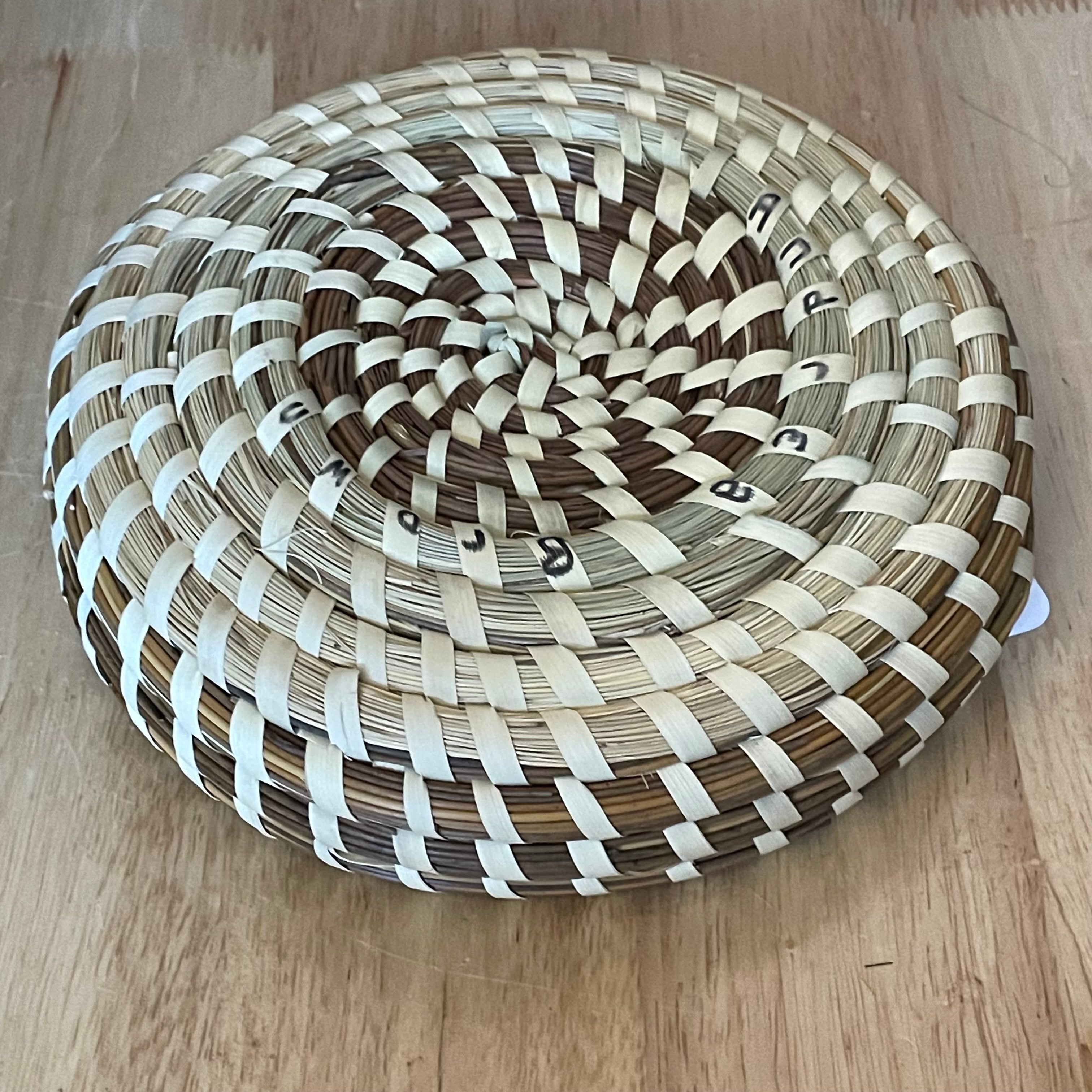 Charleston Sweetgrass Gullah Baskets Signed by Artist Andrea Brown, Pair