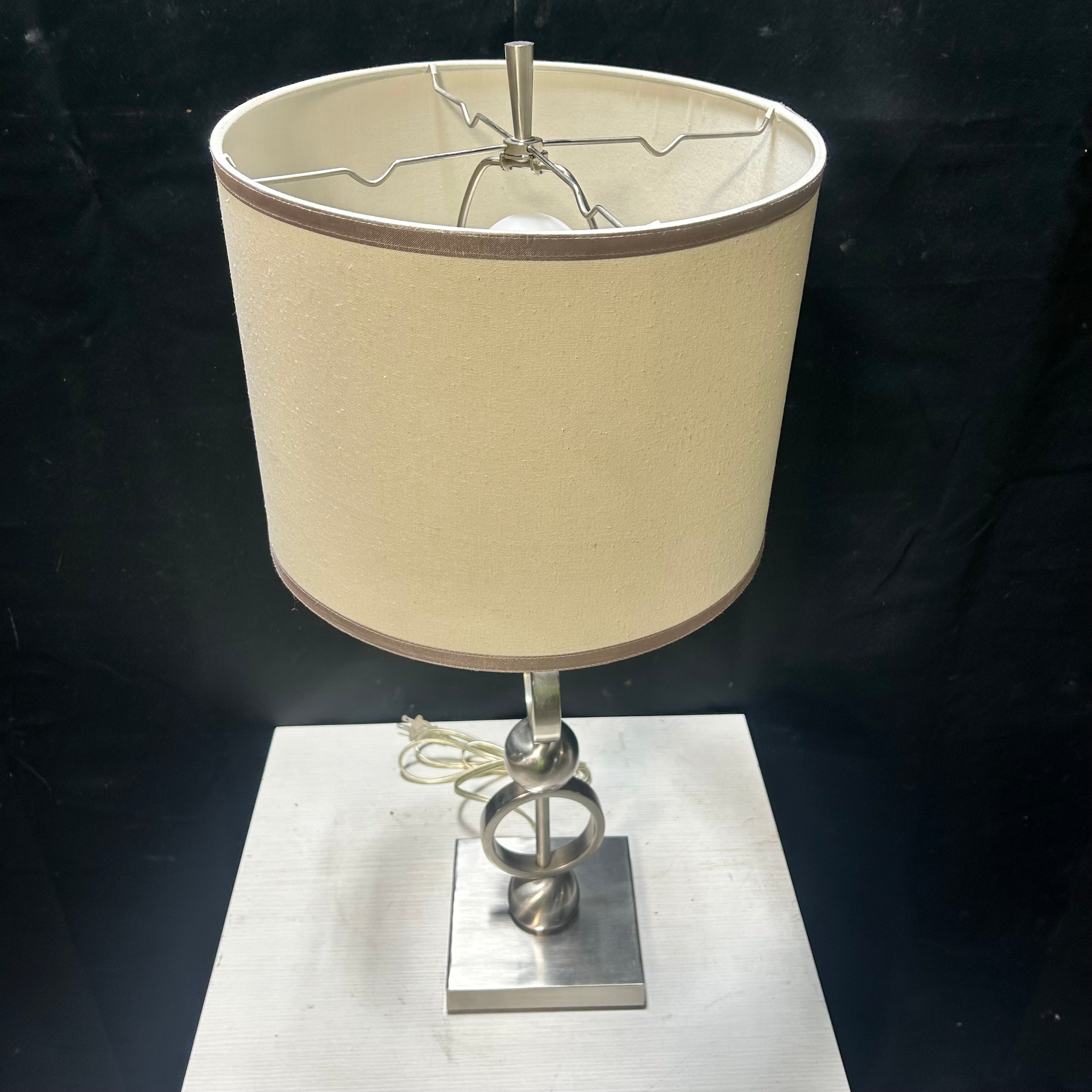 Nickel Sphere Table Lamp 13"x 28"