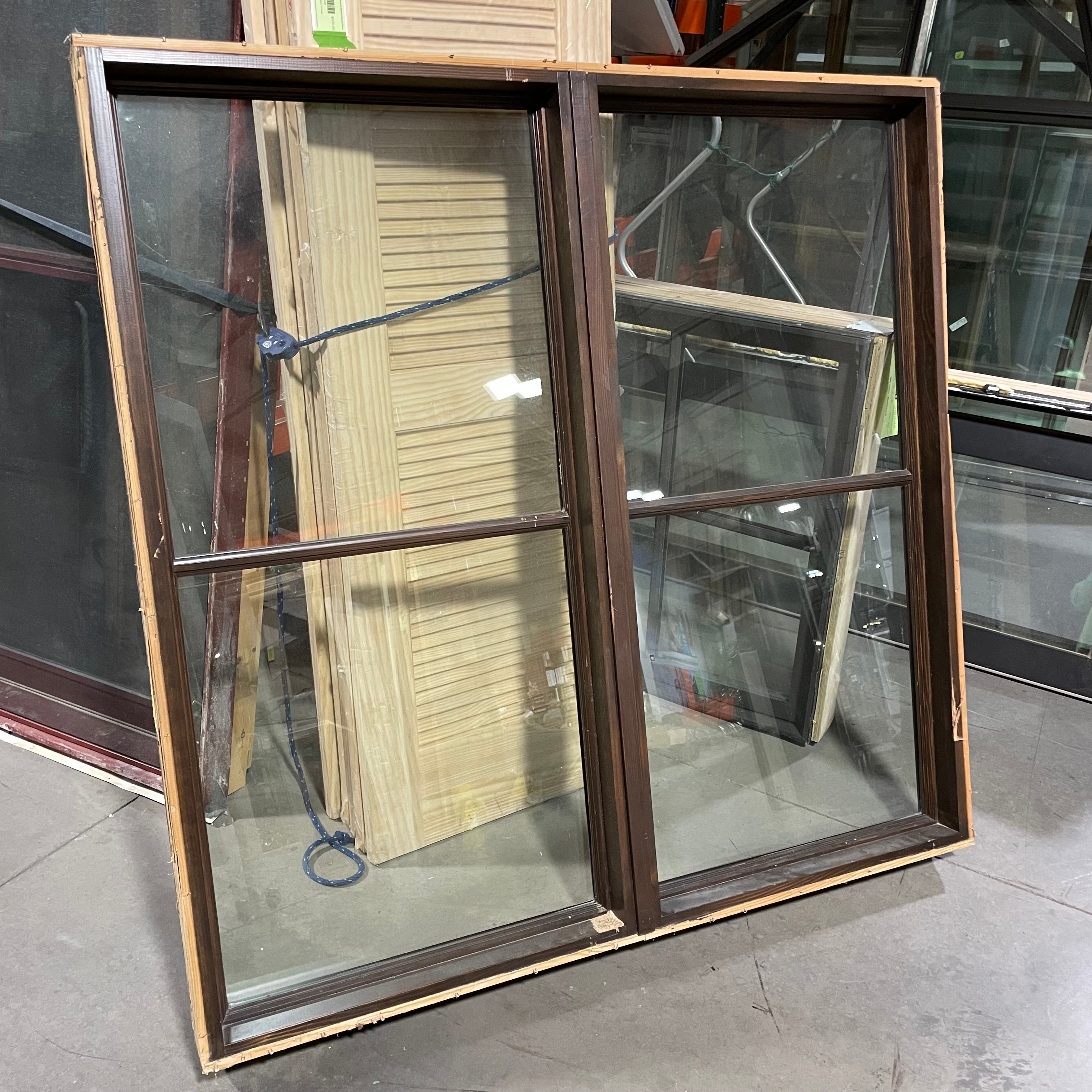 59.25"x 59.25"x 3.75" Cranberry Metal Clad FIXED 4 Pane Exterior Window