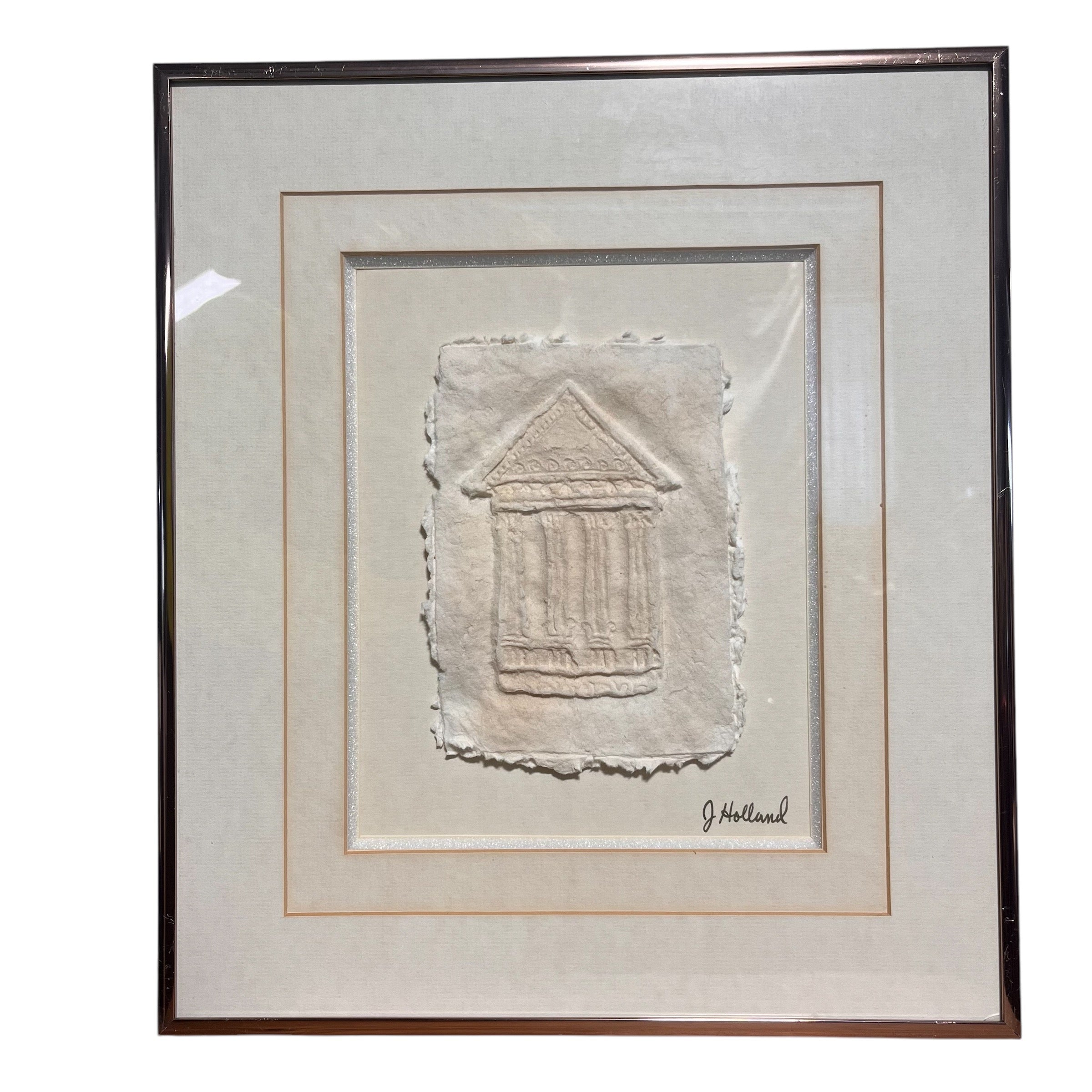 J. Holland Grecian Temple Paper Cast Wall Decor; 14"x 16.25"